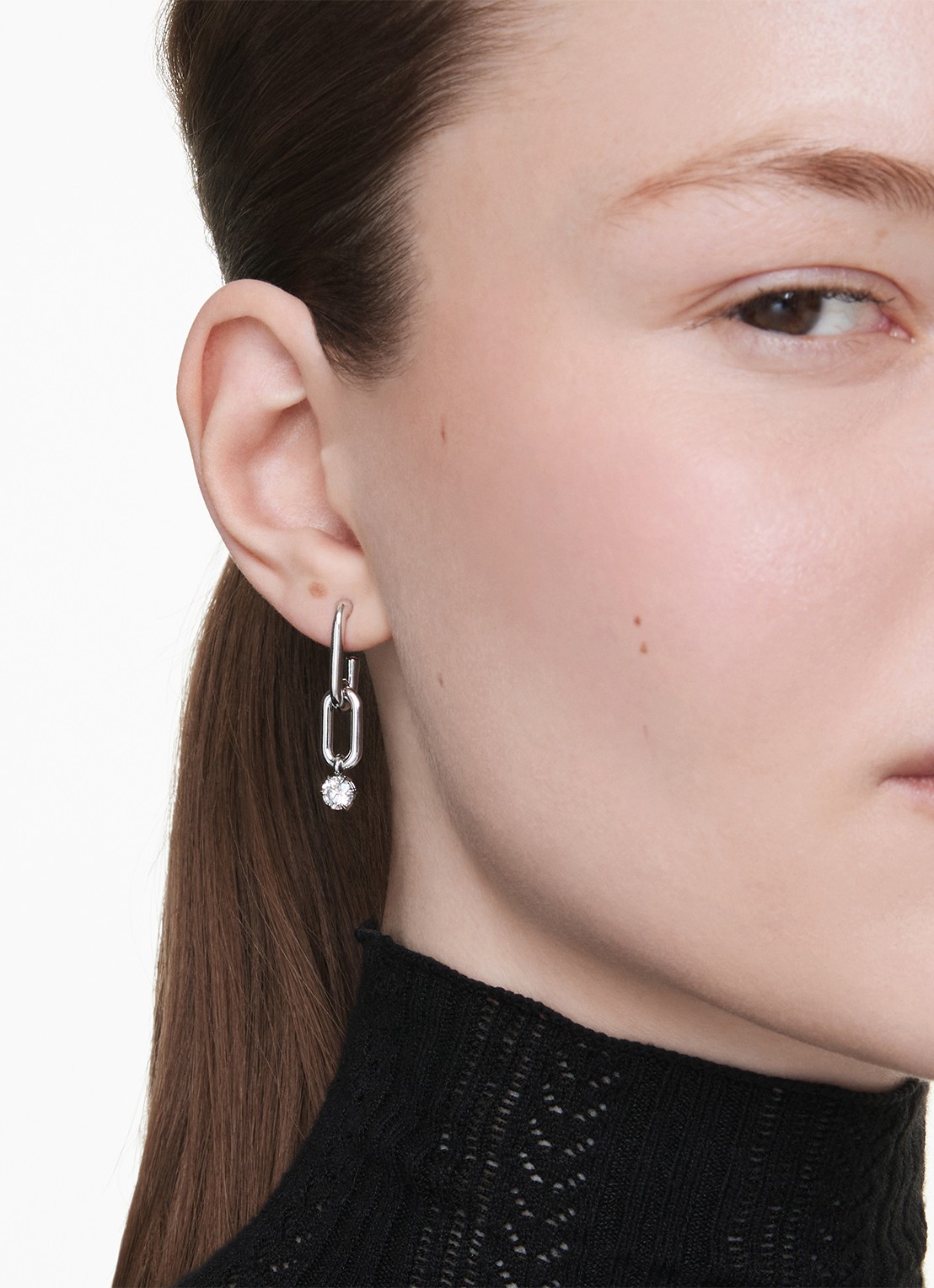 Swarovski Constella oorstekers met zirkonia - voorkant 2 zilver