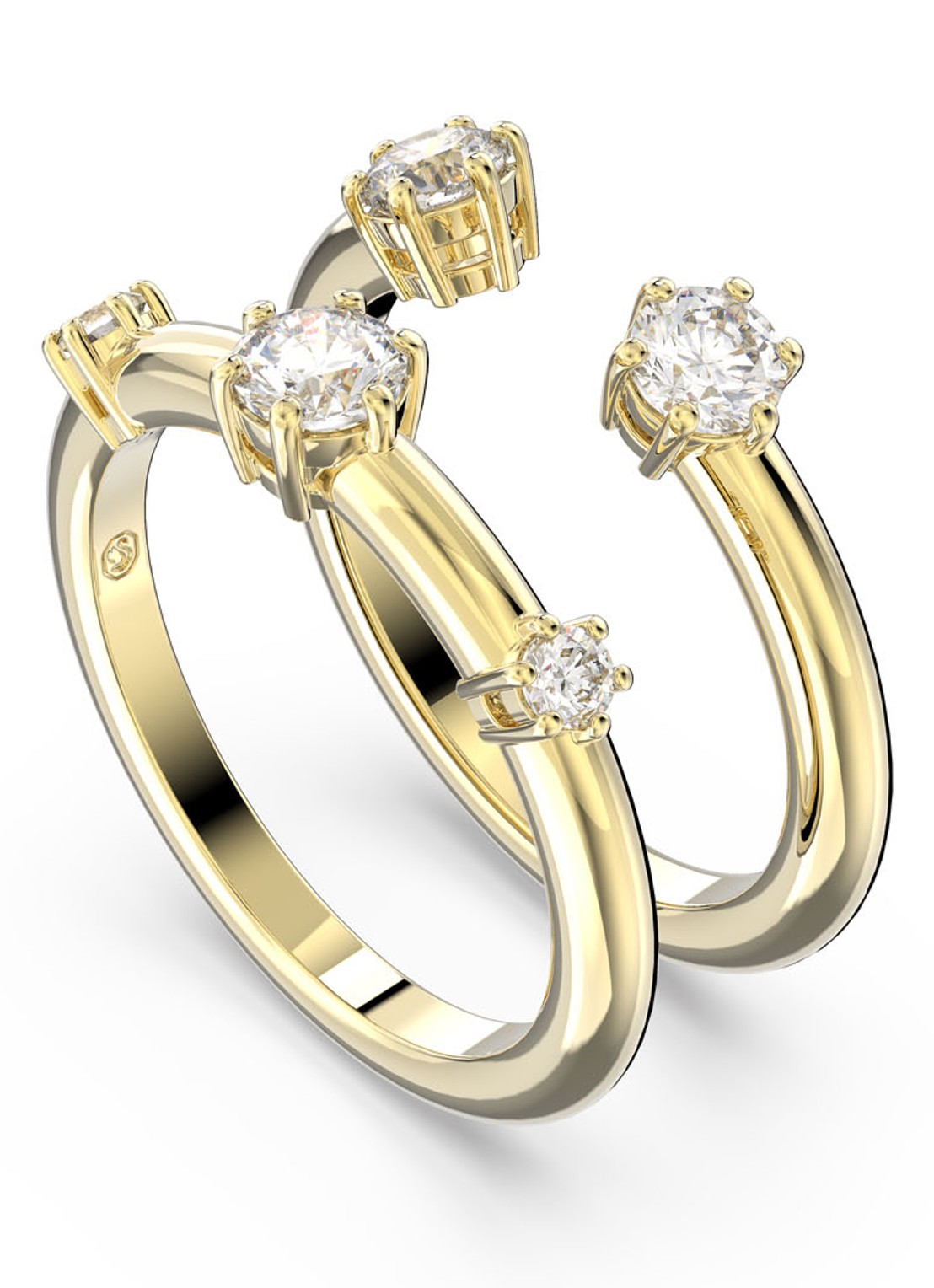 Swarovski Constella ring met kristal - detail goud