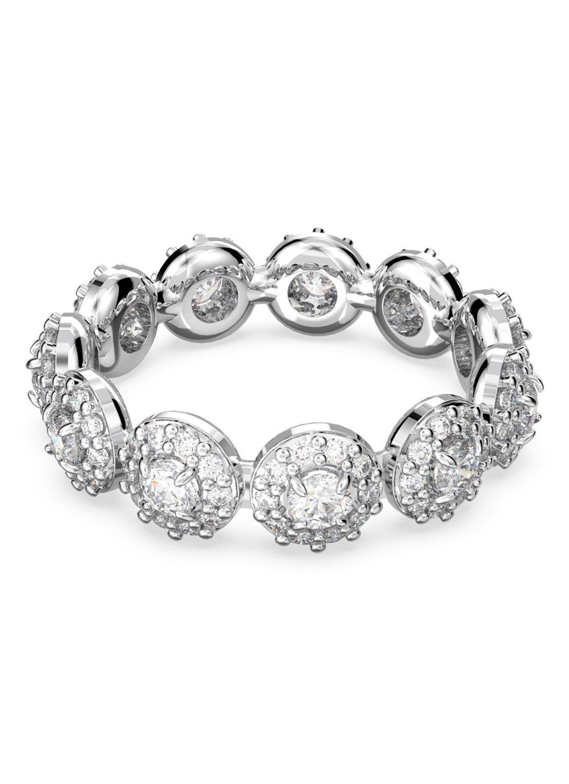 Swarovski Constella ring met kristal - voorkant 3 zilver