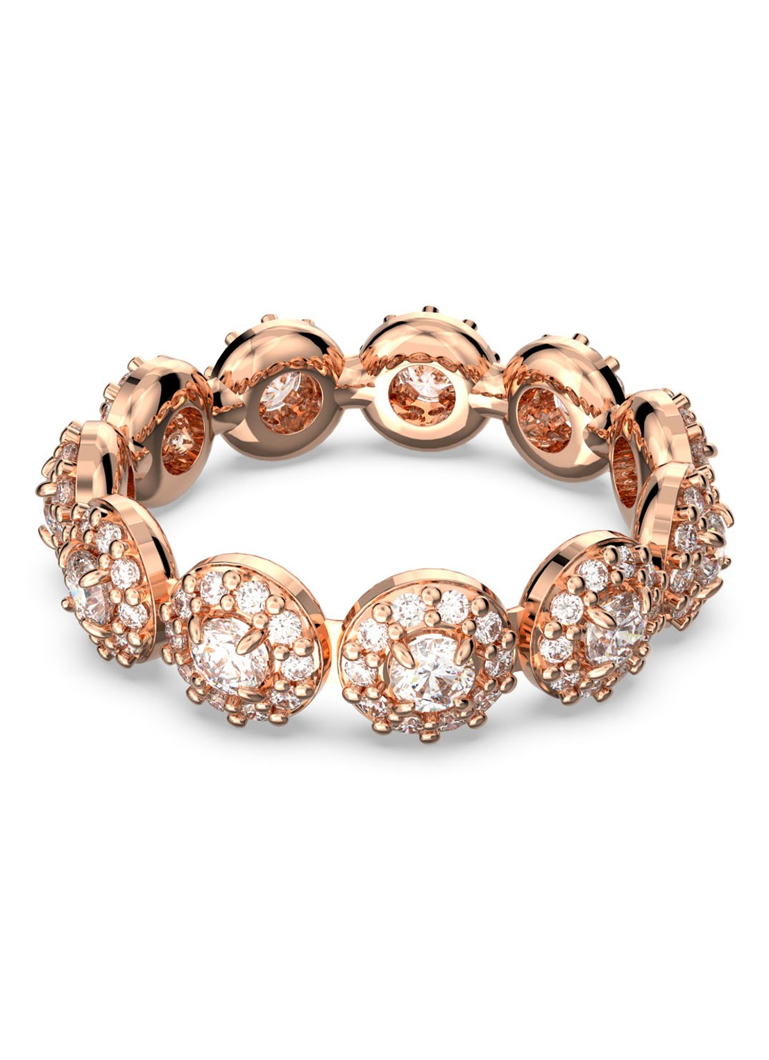 Swarovski Constella ring met kristal - voorkant 2 roségoud