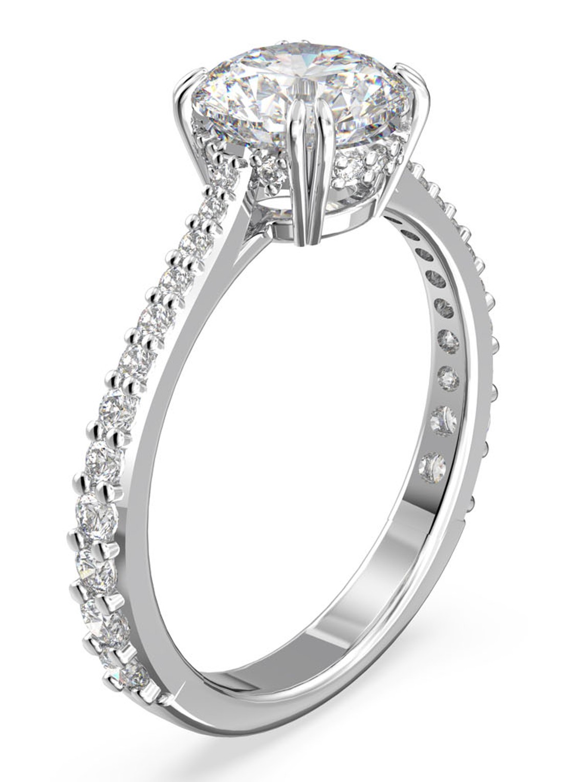 Swarovski Constella ring met kristal - detail 2 zilver