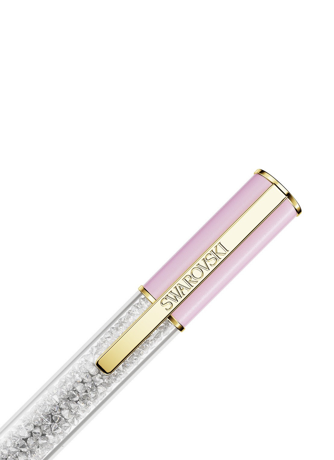 Swarovski Crystalline Lustre pen met kristal - detail 3 lichtroze