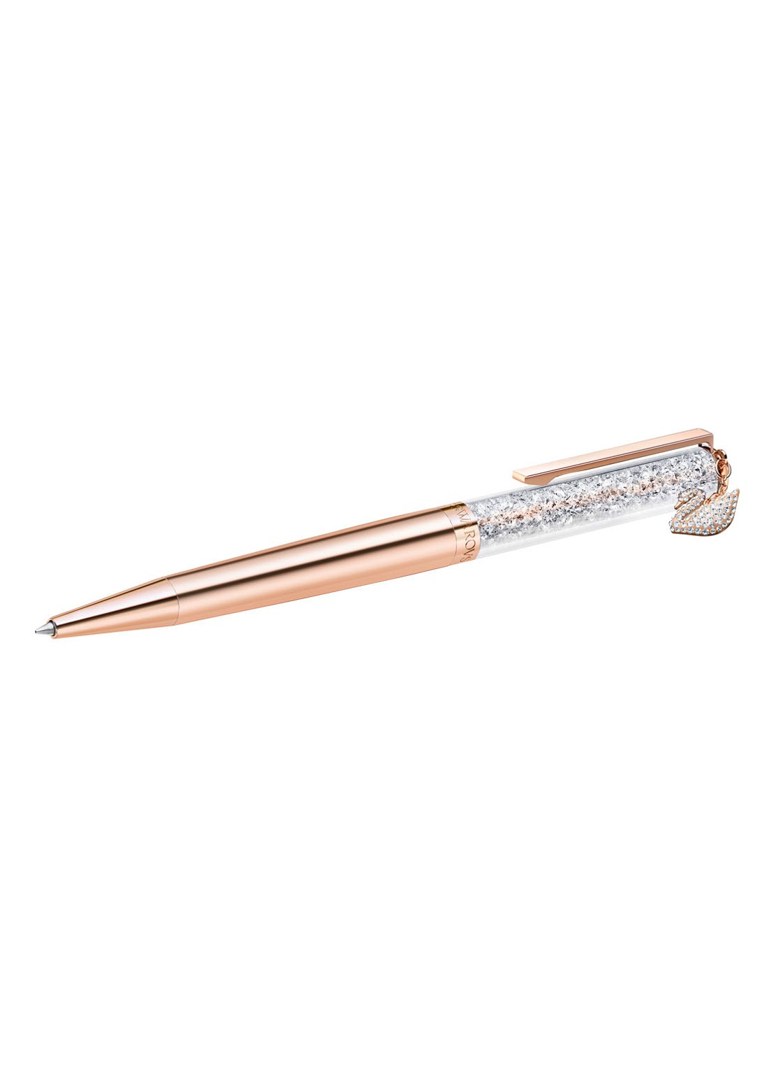 Swarovski Crystalline pen met Swarovski kristal  - voorkant roségoud