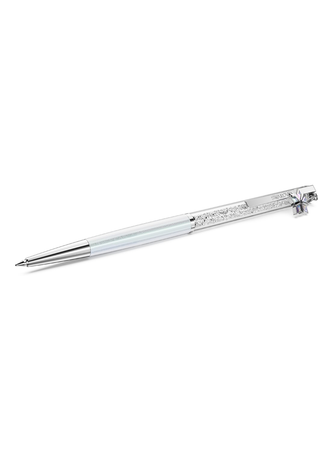 Swarovski Crystalline pen met Swarovski kristal - voorkant zilver