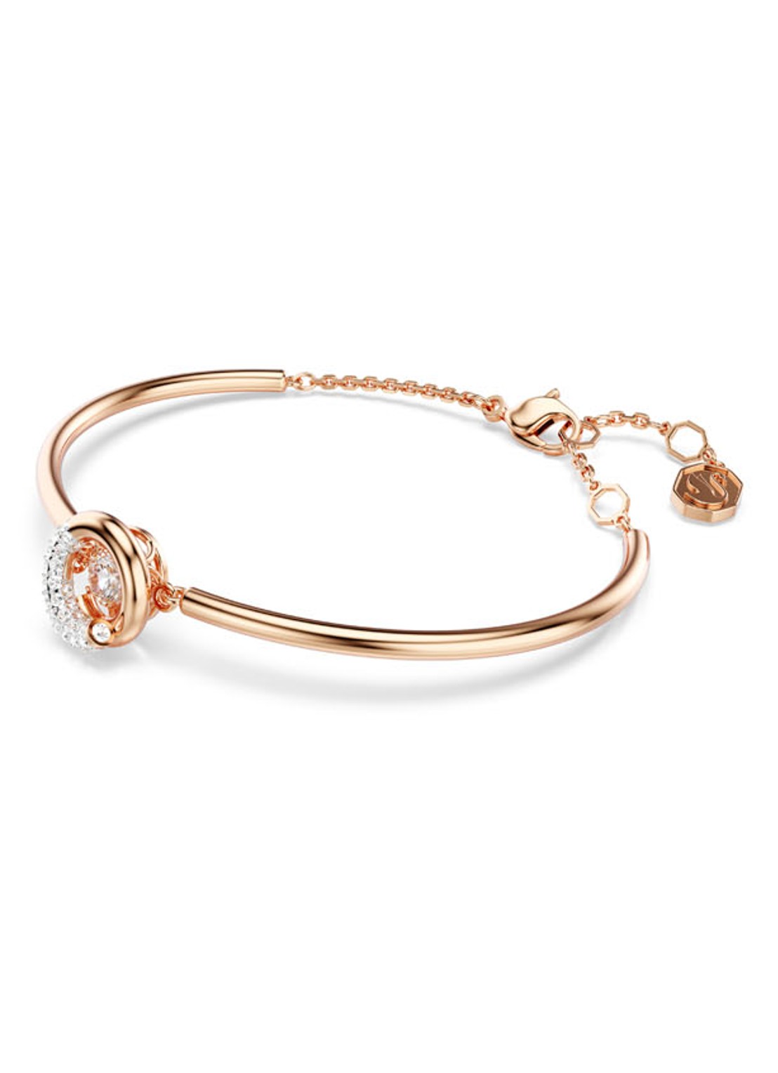 Swarovski Dextera armband met kristal M - detail 2 roségoud