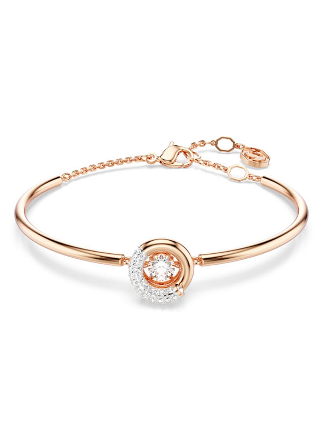 Swarovski Dextera armband met kristal M - voorkant roségoud