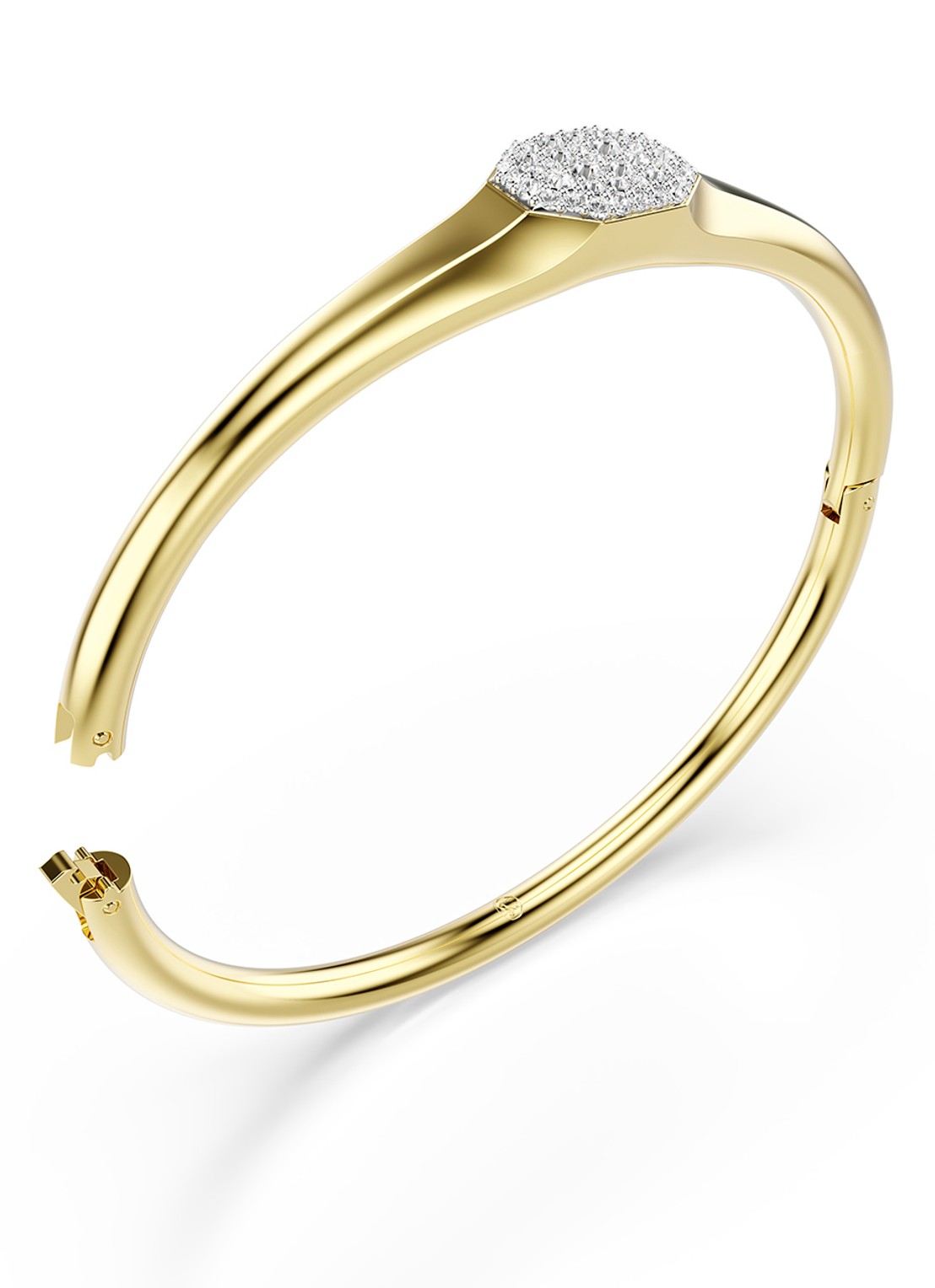 Swarovski Dextera bangle met kristal M - detail 4 goud