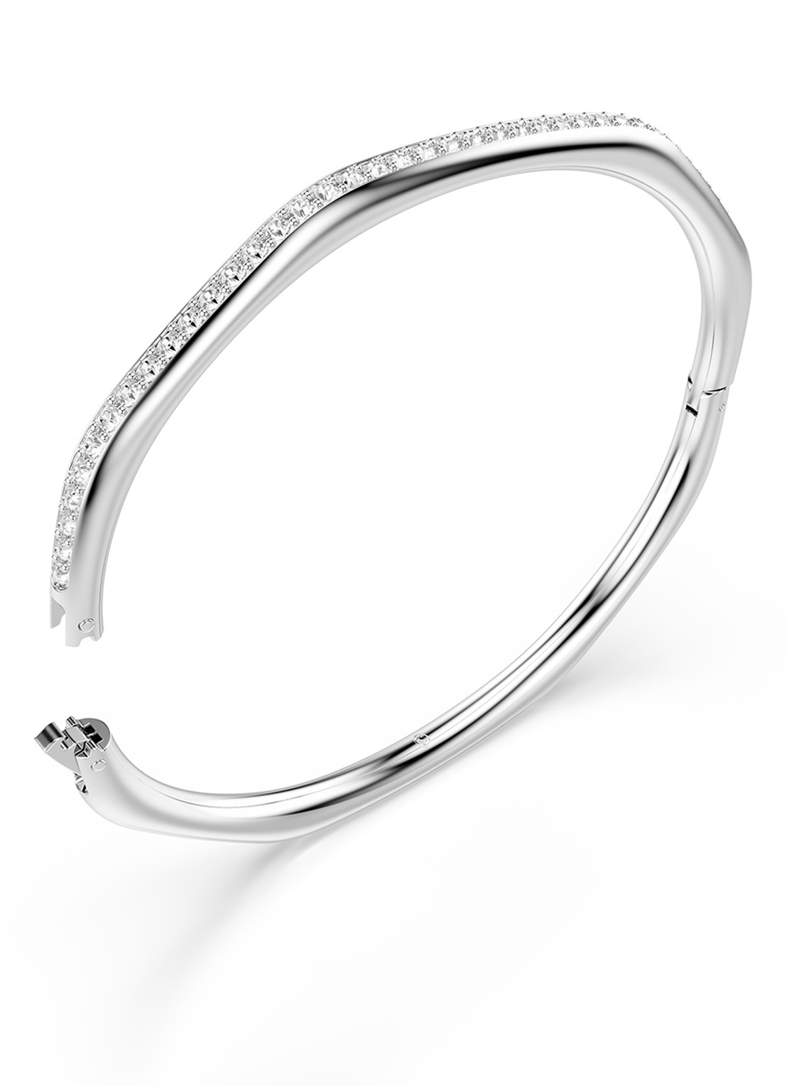 Swarovski Dextera bangle met kristal M - detail 4 zilver