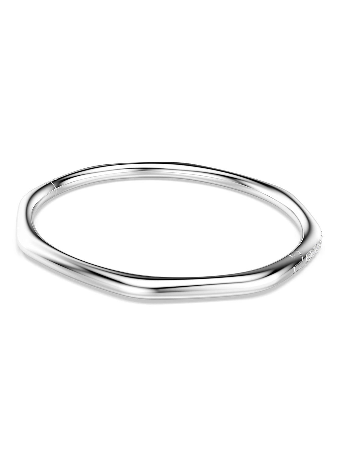 Swarovski Dextera bangle met kristal M - detail 6 zilver