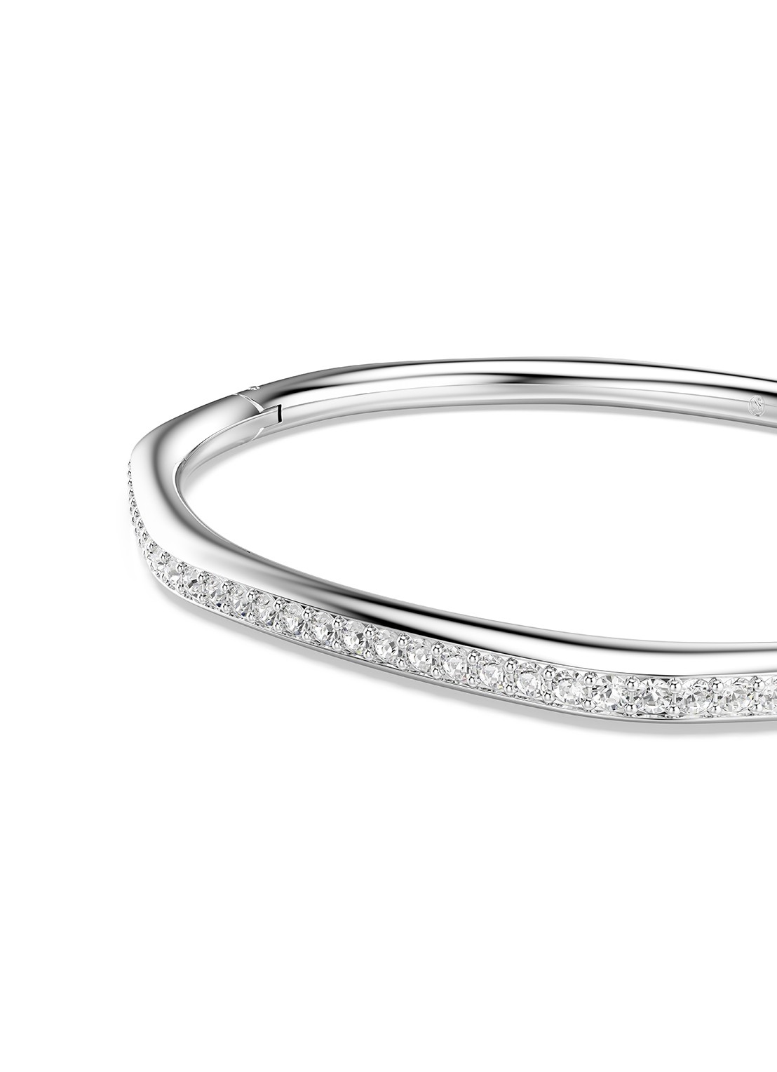 Swarovski Dextera bangle met kristal S - detail 4 zilver
