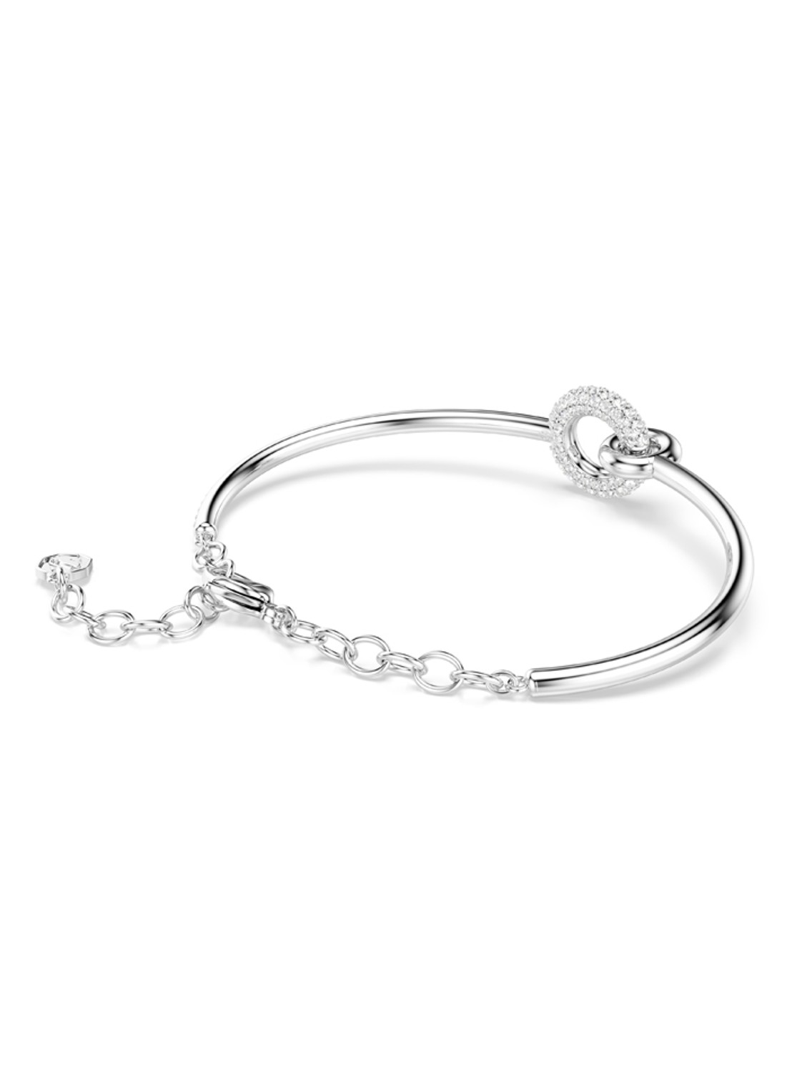 Swarovski Dextera bangle met kristal - detail 4 zilver