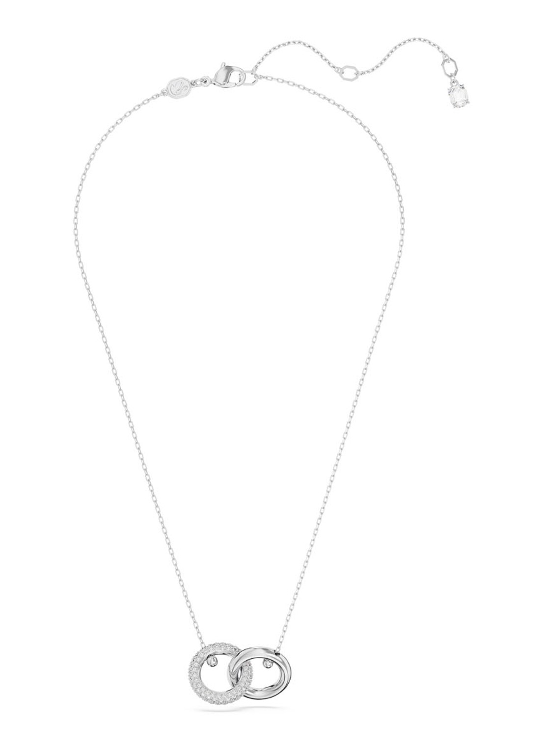 Swarovski Dextera ketting met kristal - voorkant 2 zilver