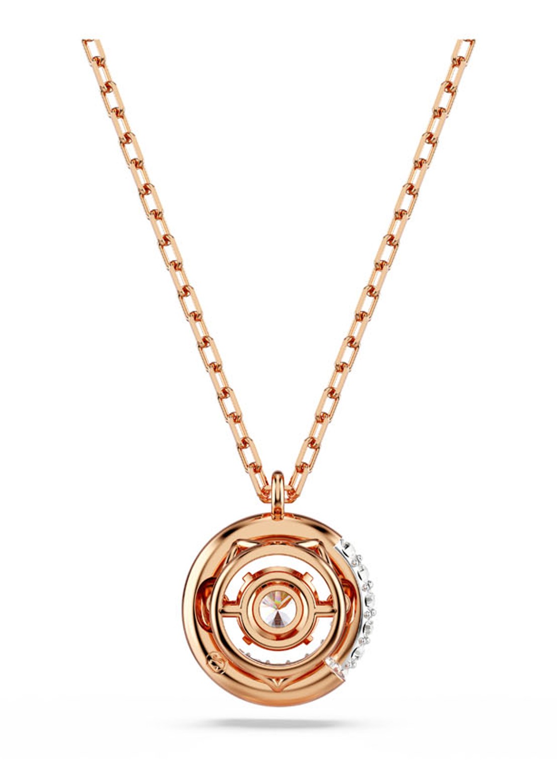 Swarovski Dextera ketting met kristal - detail 4 roségoud