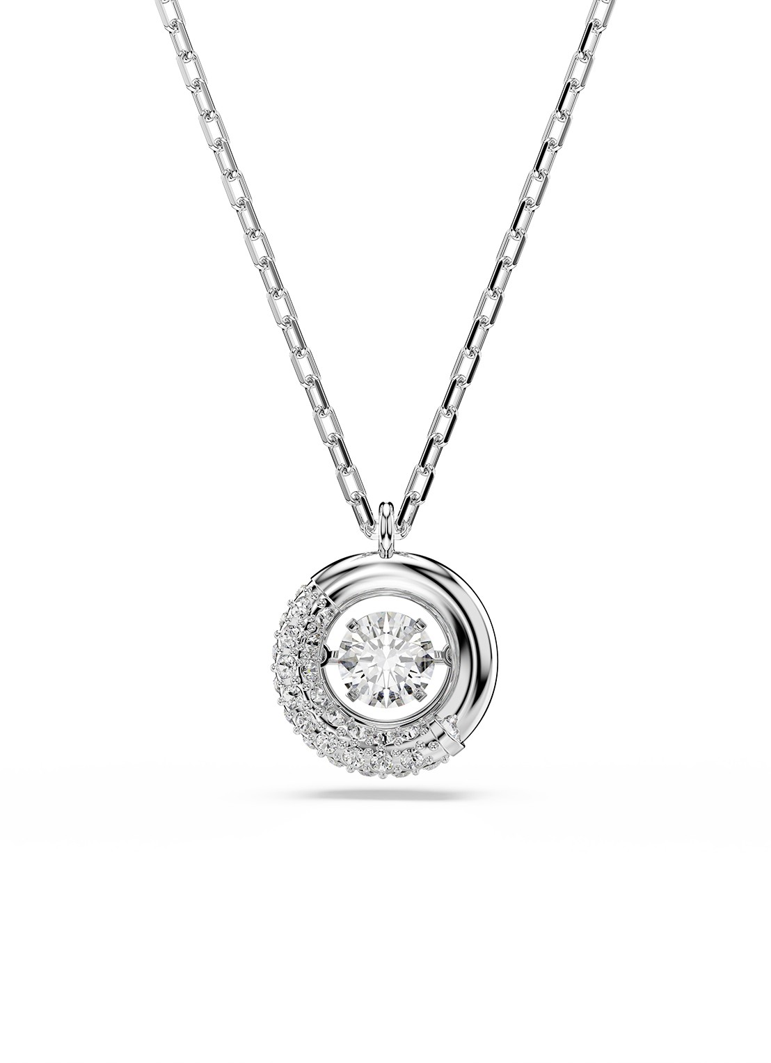 Swarovski Dextera ketting met kristal - voorkant 5 zilver