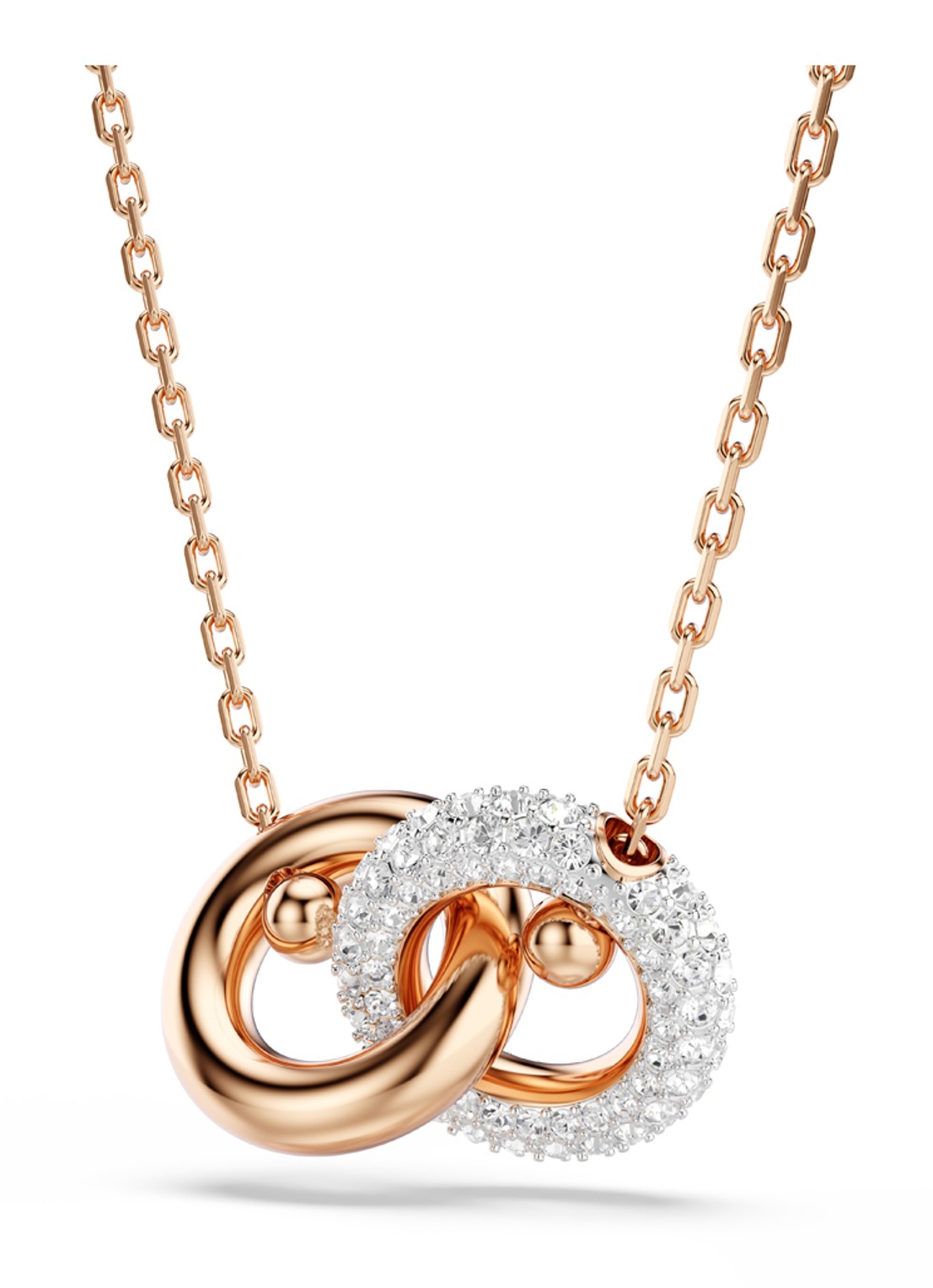 Swarovski Dextera ketting met kristal - detail 2 roségoud