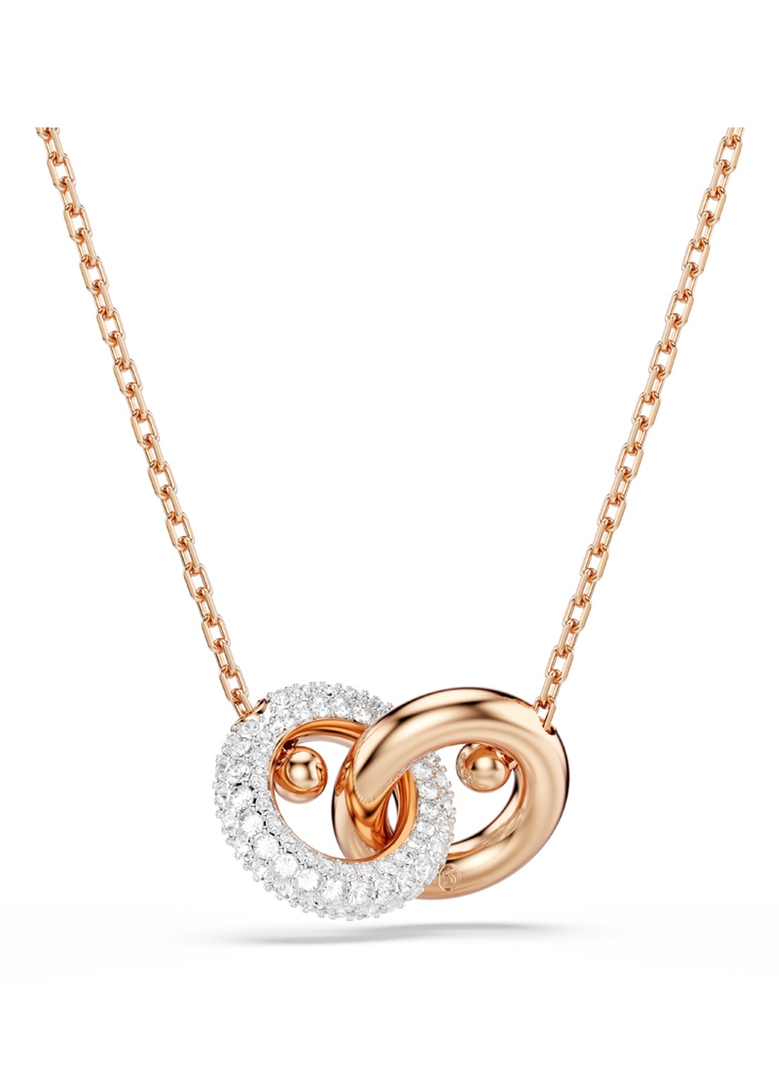 Swarovski Dextera ketting met kristal - detail 4 roségoud