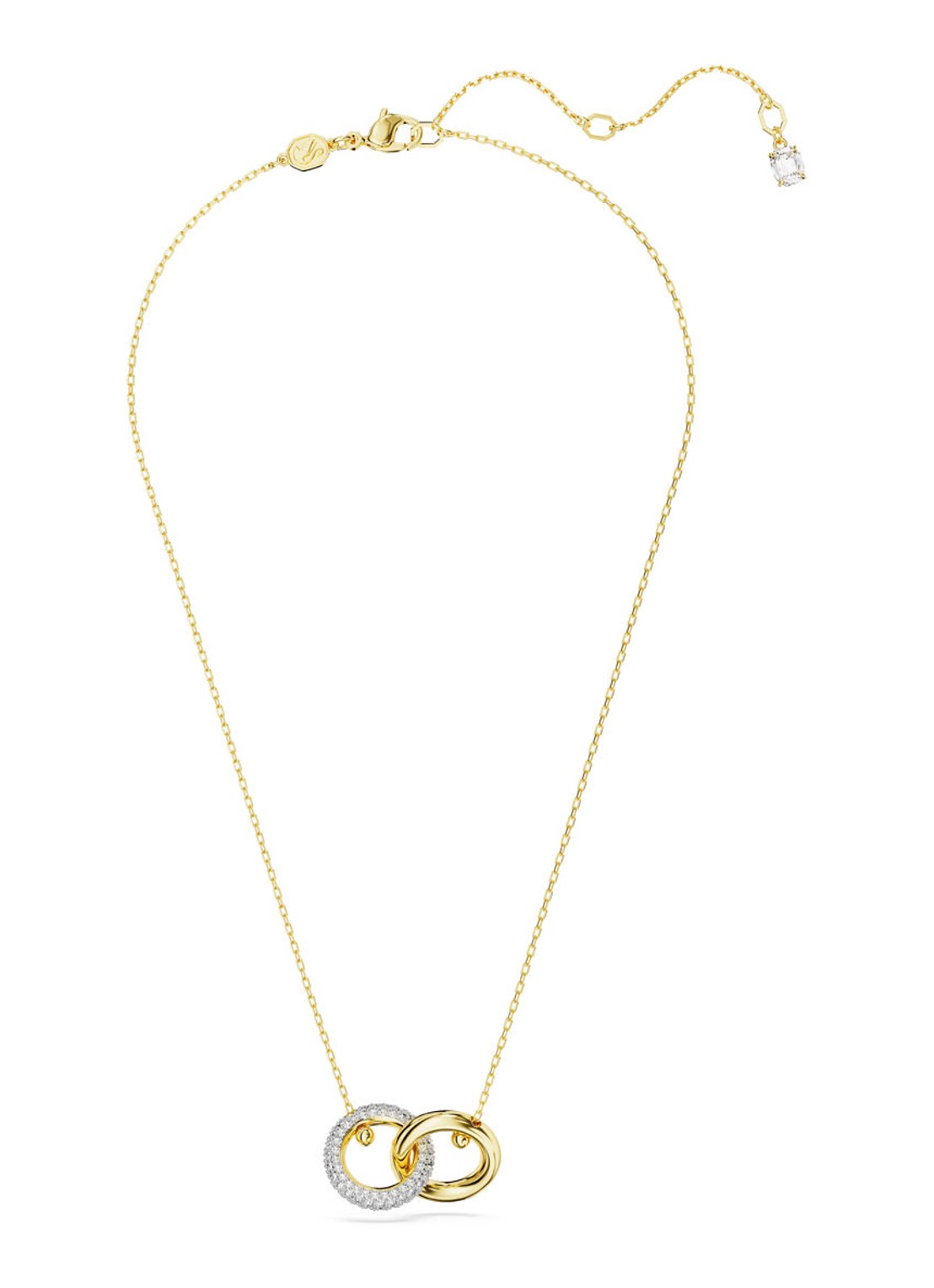 Swarovski Dextera ketting verguld - voorkant 2 goud