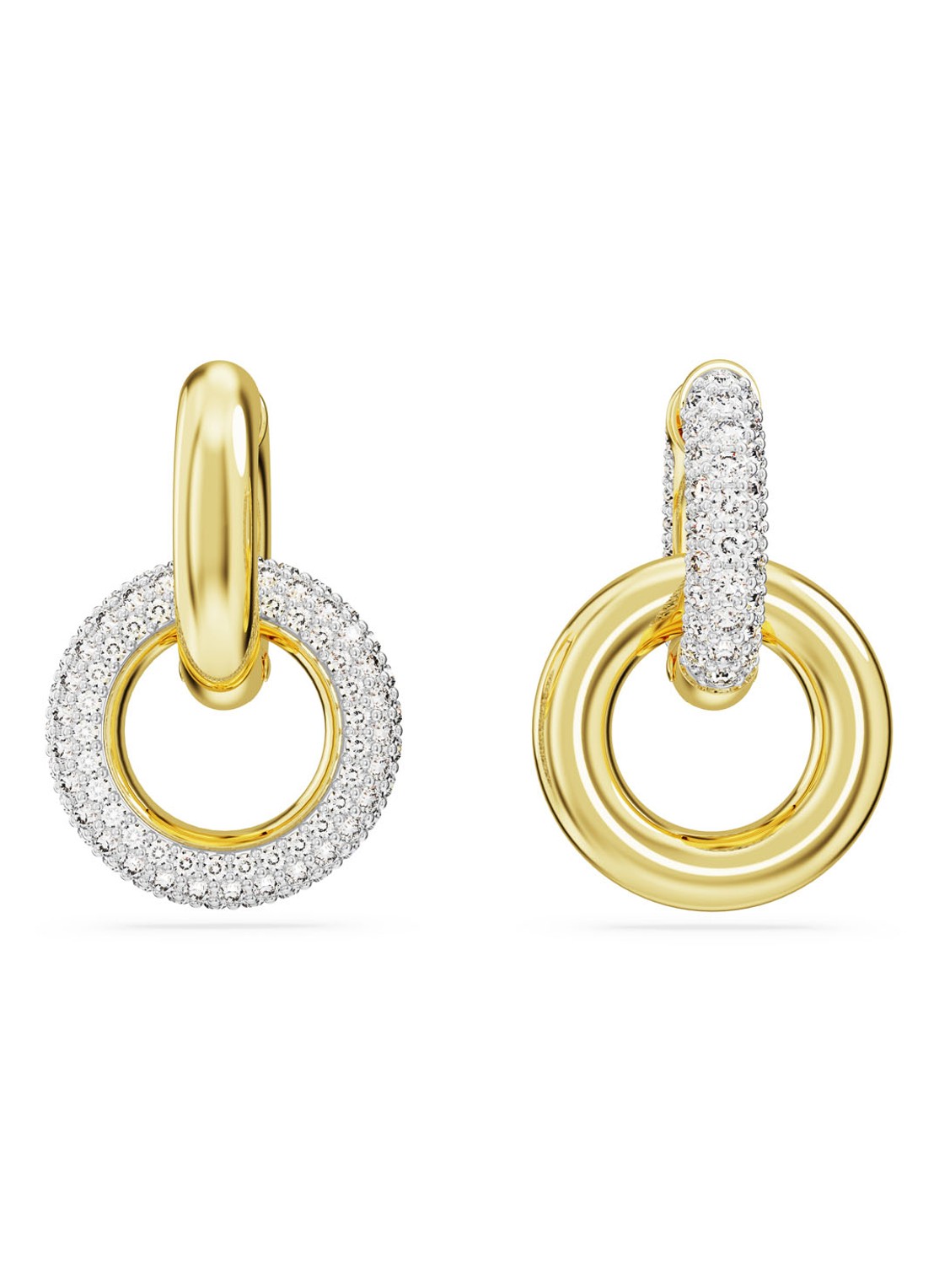 Swarovski Dextera oorringen met kristal - voorkant 2 goud