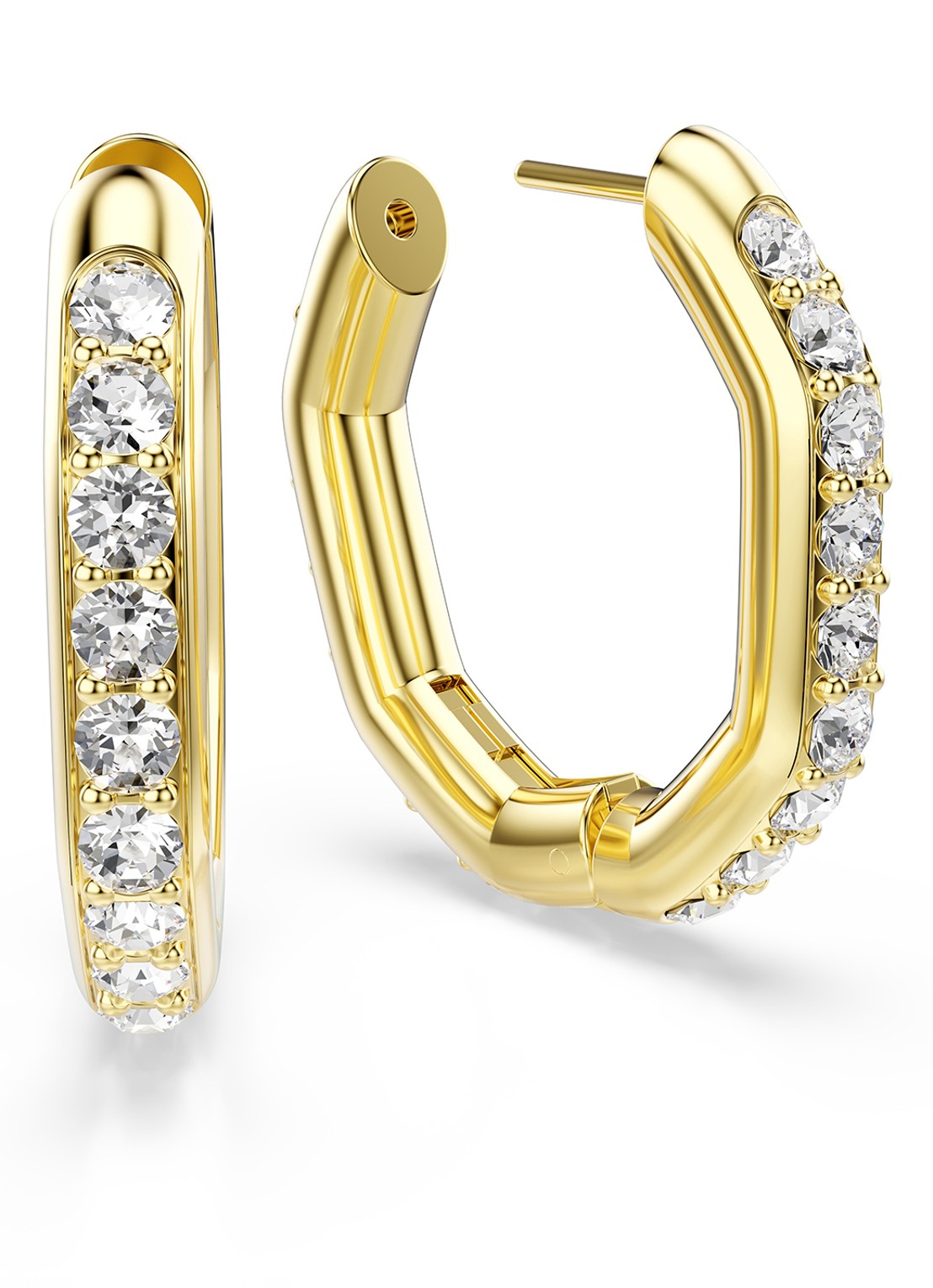 Swarovski Dextera oorringen  met kristal - detail 4 goud