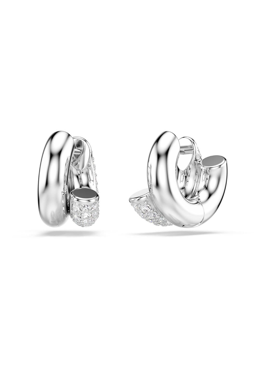 Swarovski Dextera oorringen met kristal - detail 4 zilver