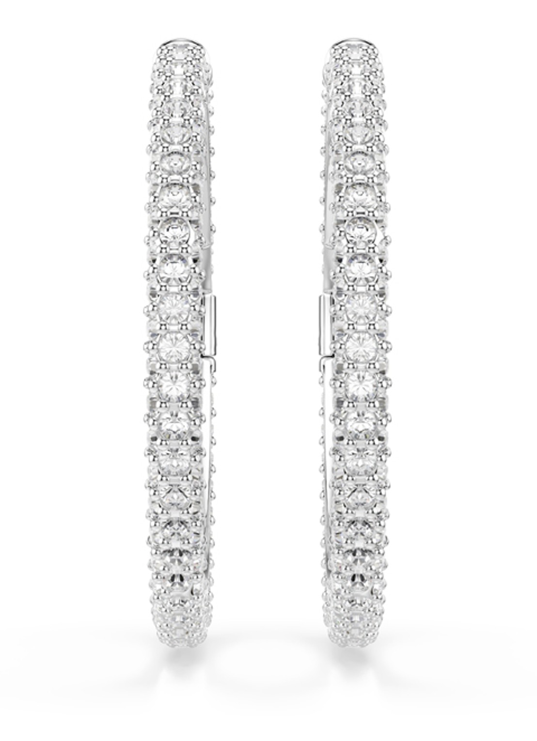 Swarovski Dextera oorringen met kristal - detail 2 zilver