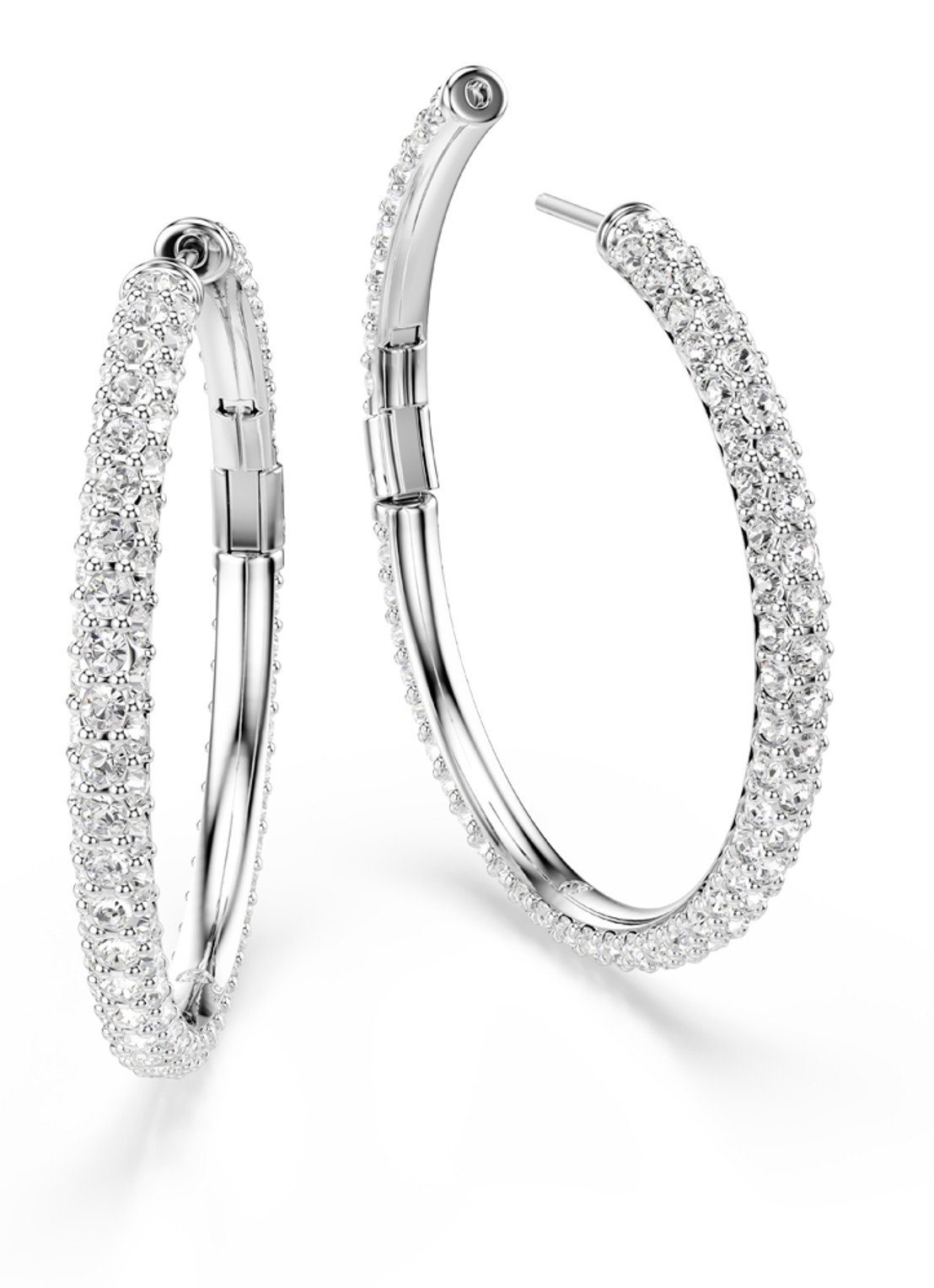 Swarovski Dextera oorringen met kristal - detail 3 zilver