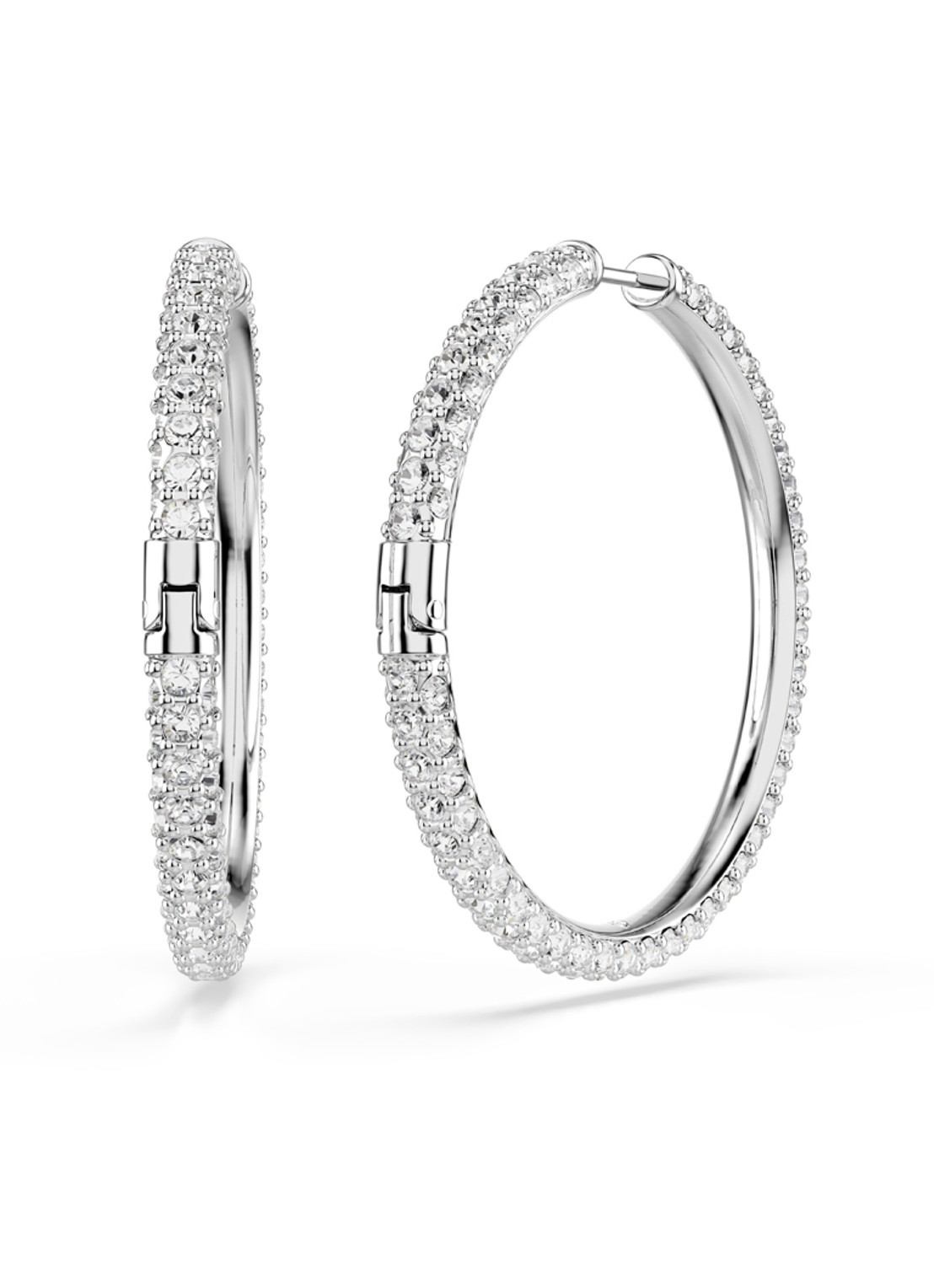 Swarovski Dextera oorringen met kristal - detail 4 zilver