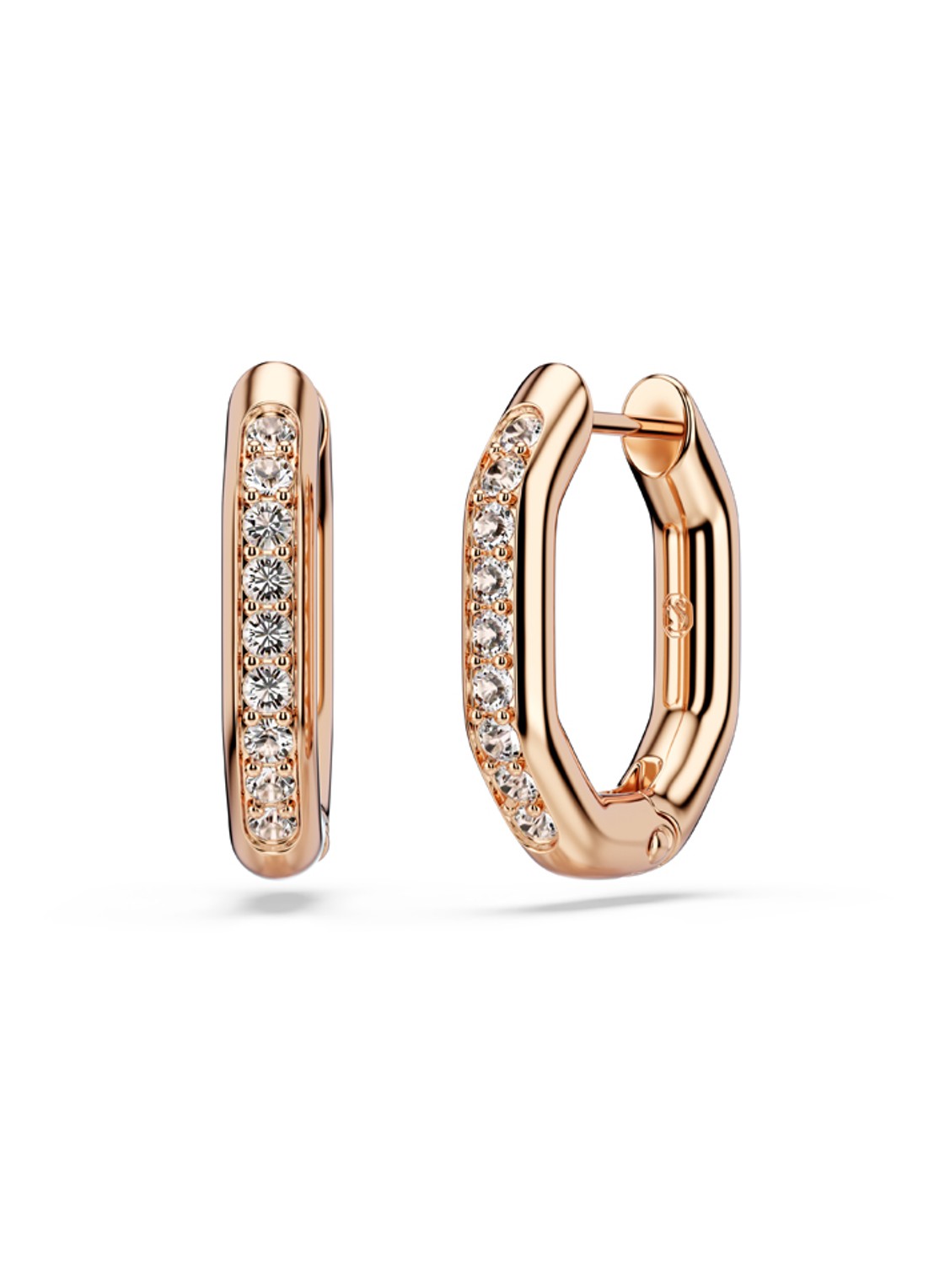 Swarovski Dextera oorringen verguld - detail 4 roségoud