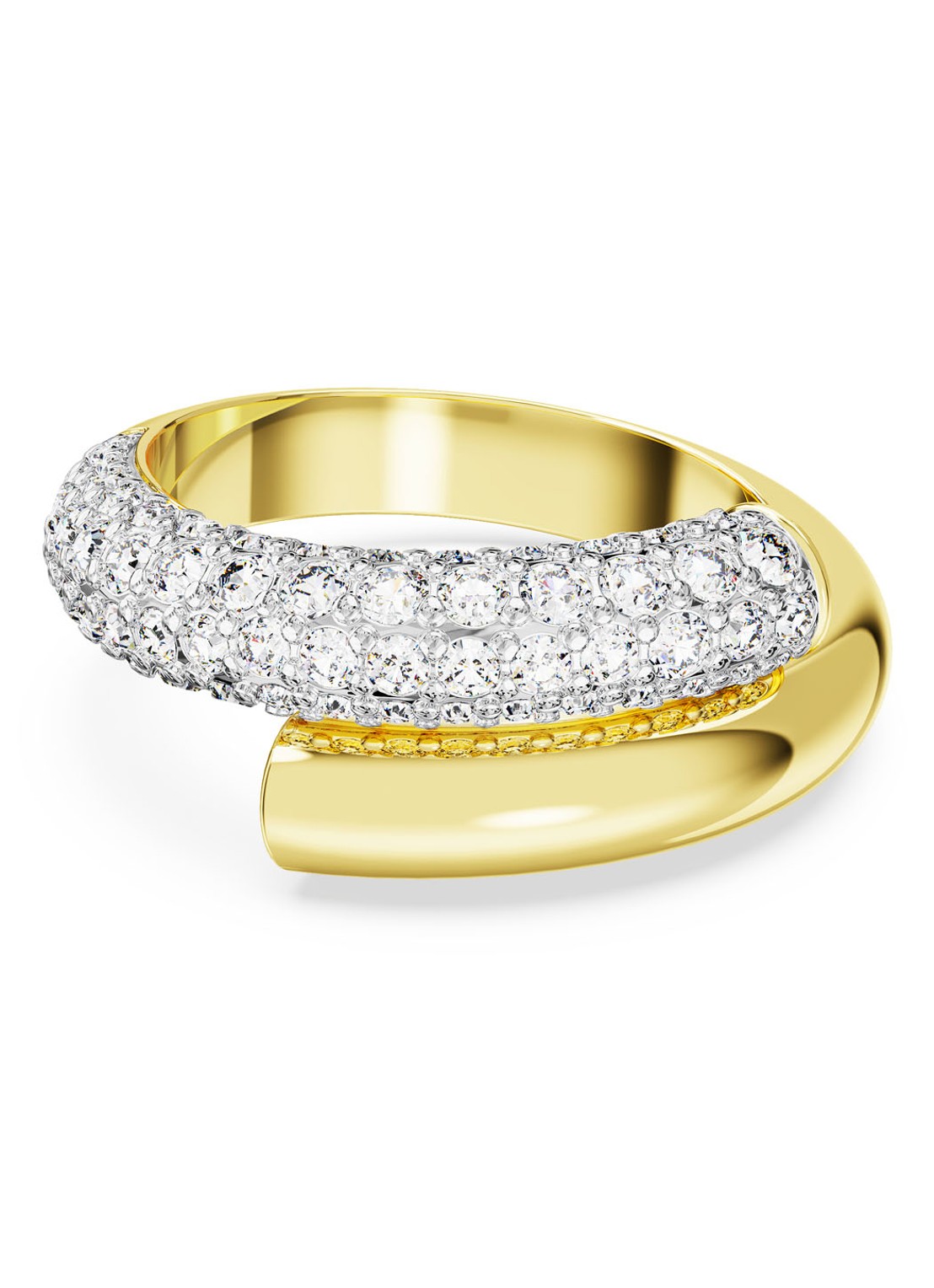 Swarovski Dextera ring verguld 55 - voorkant goud