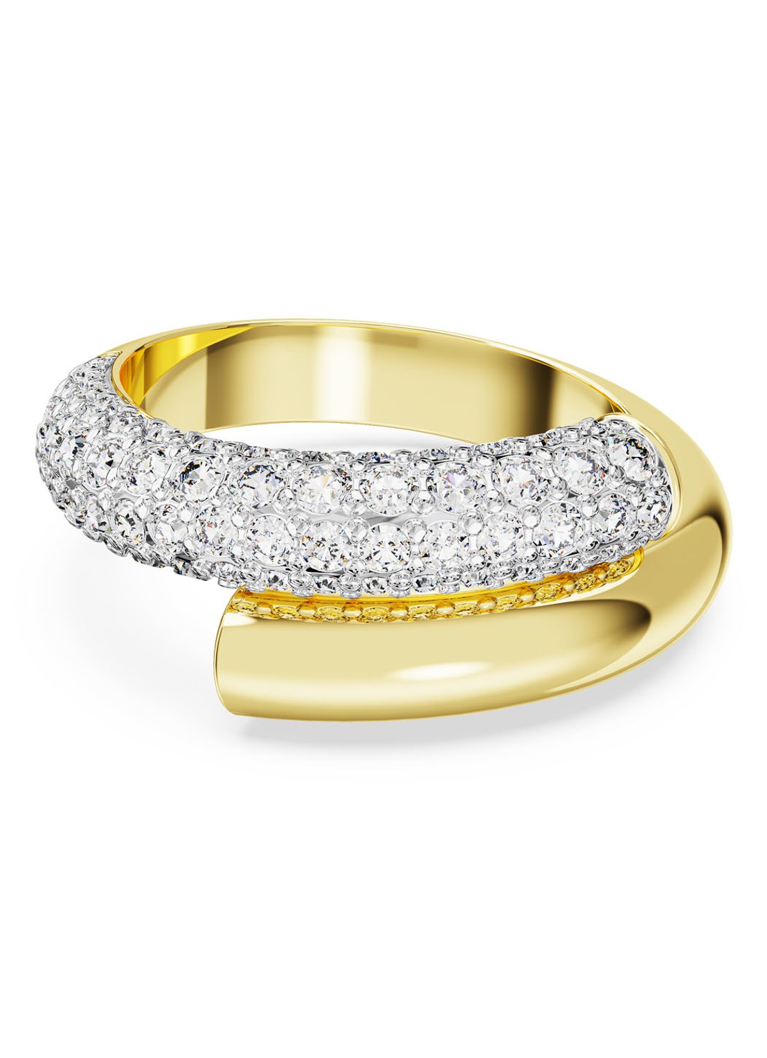 Swarovski Dextera ring verguld 58 - voorkant 3 goud