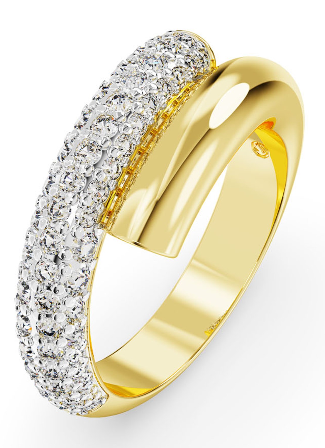 Swarovski Dextera ring verguld 58 - voorkant 4 goud
