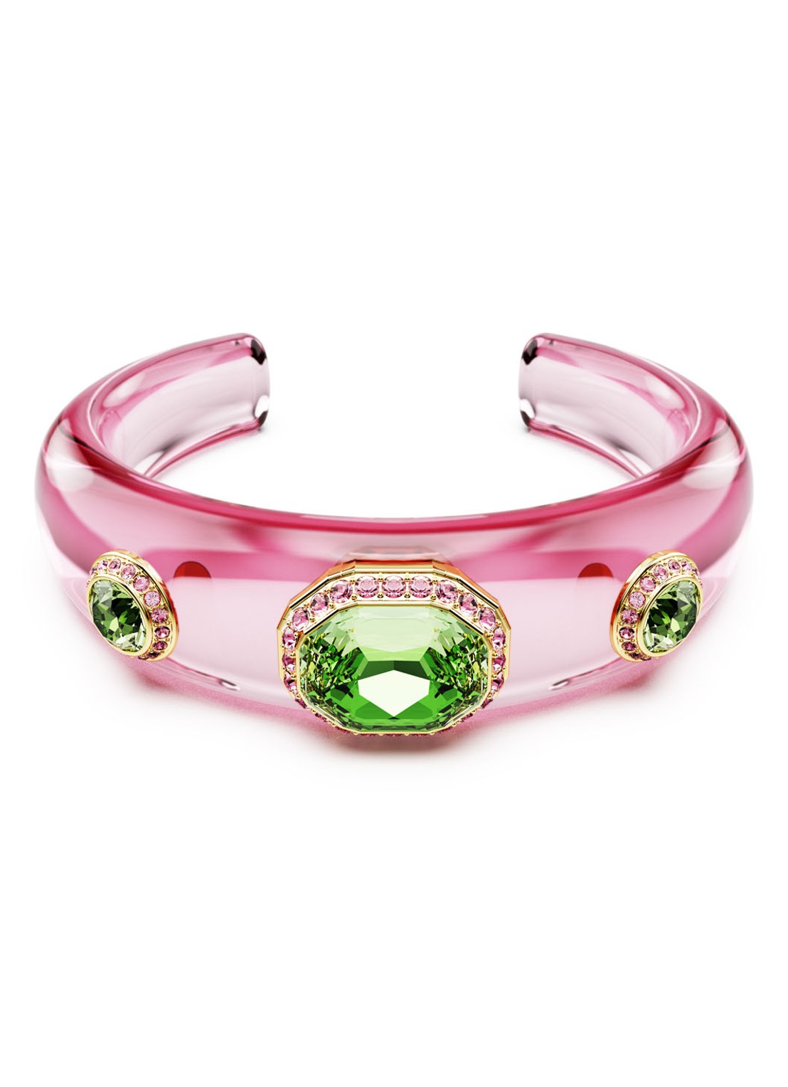 Swarovski Dulcis bangle L - voorkant 5 roze