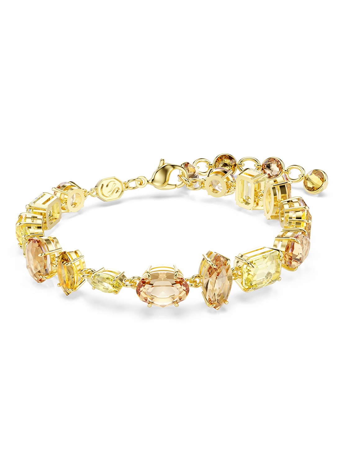 Swarovski Gema armband met kristal M - voorkant goud