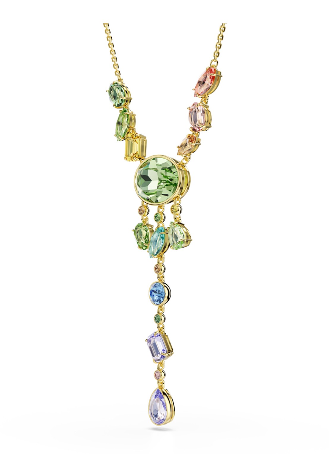 Swarovski Gema ketting verguld - detail 2 goud