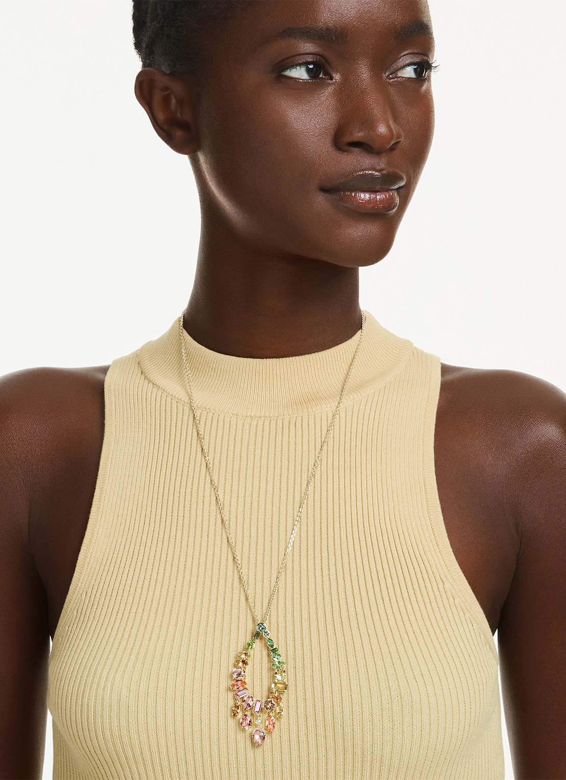 Swarovski Gema ketting verguld - detail 6 goud
