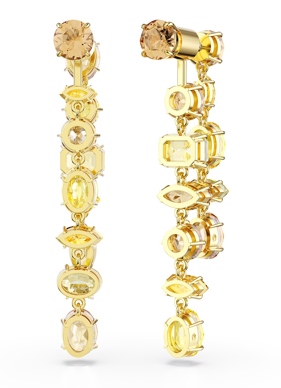 Swarovski Gema oorhangers met kristal - detail 6 goud