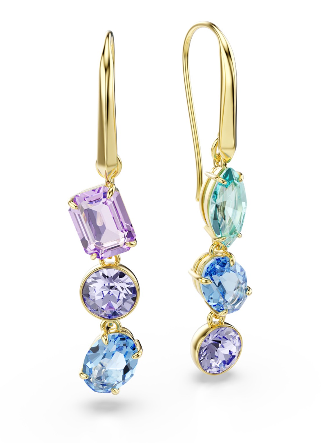 Swarovski Gema oorhangers verguld  - detail 2 goud