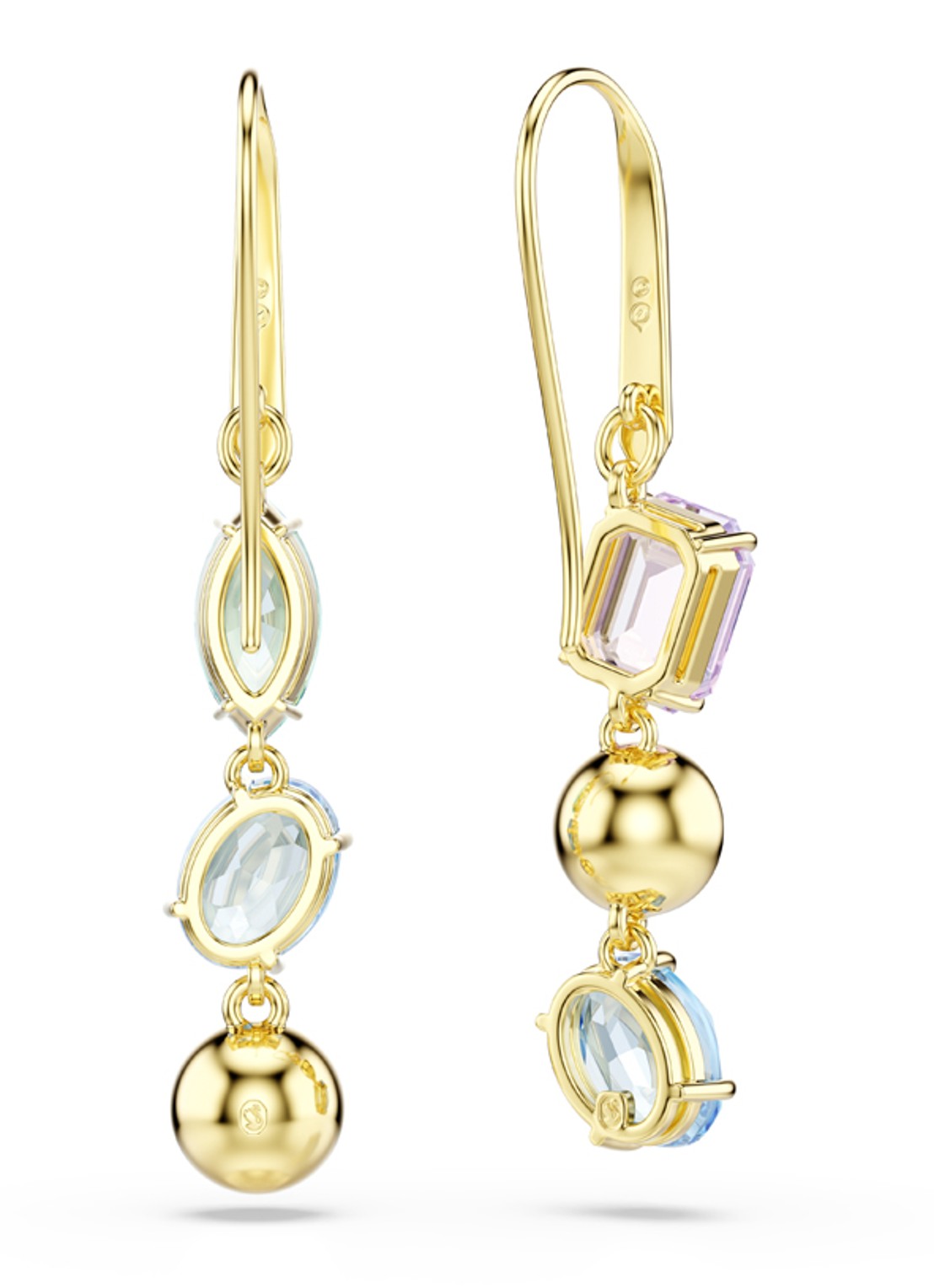 Swarovski Gema oorhangers verguld  - detail 3 goud