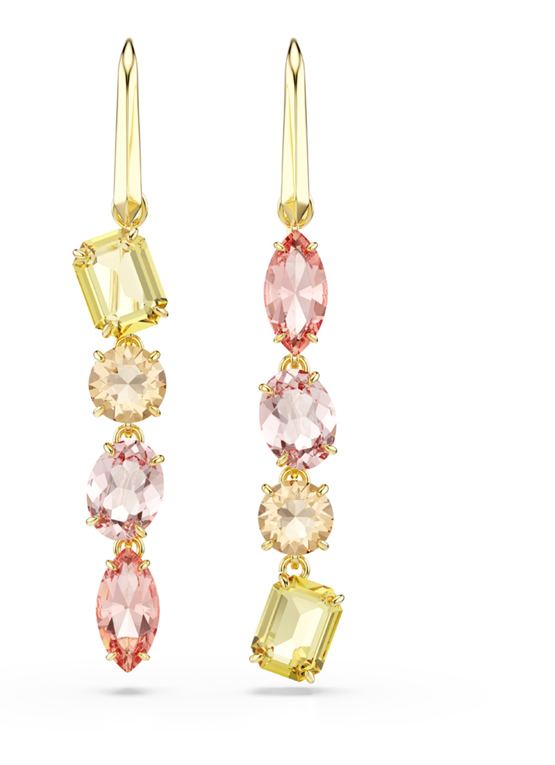 Swarovski Gema oorhangers verguld - detail 2 goud