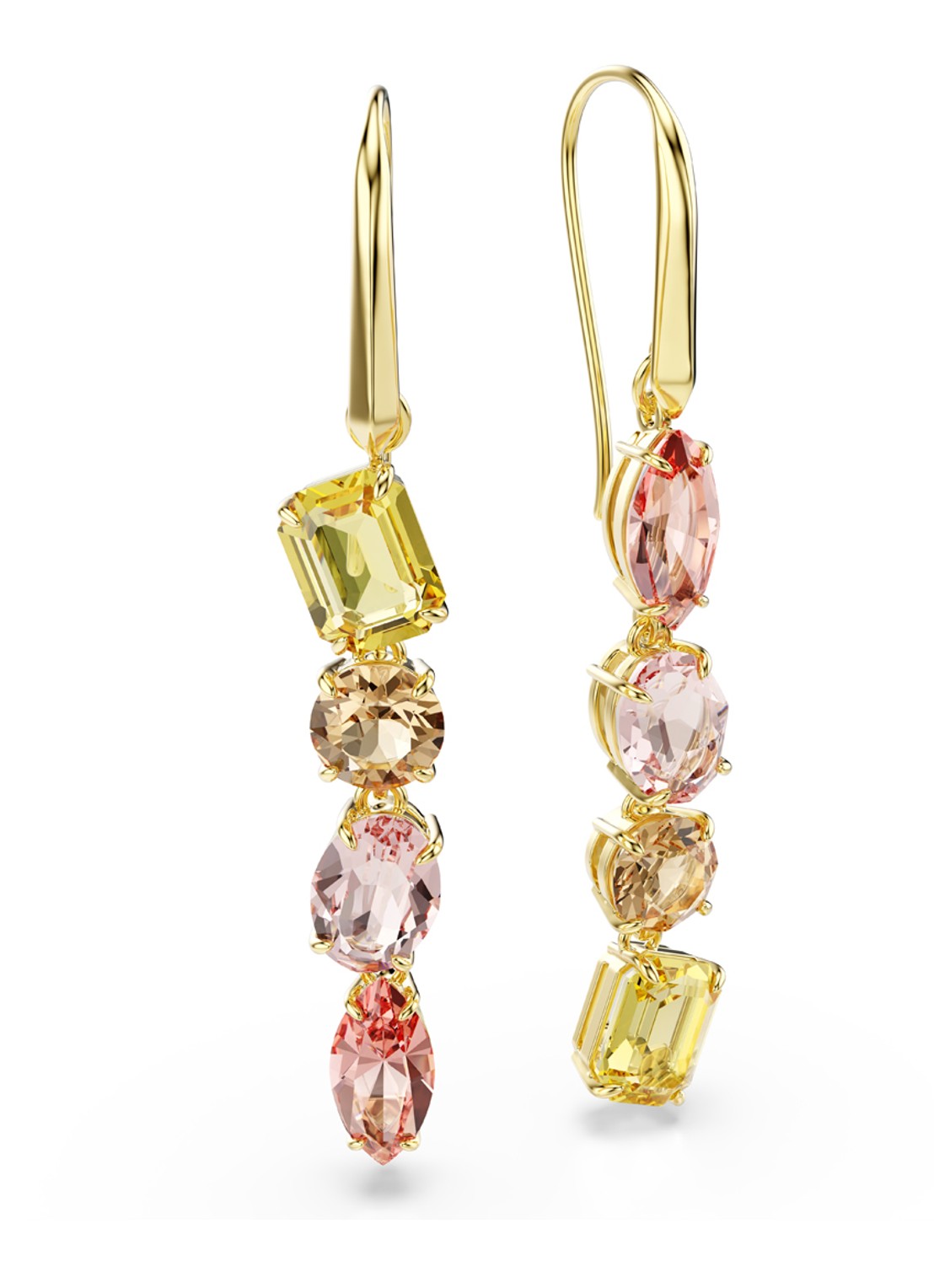 Swarovski Gema oorhangers verguld - detail 3 goud