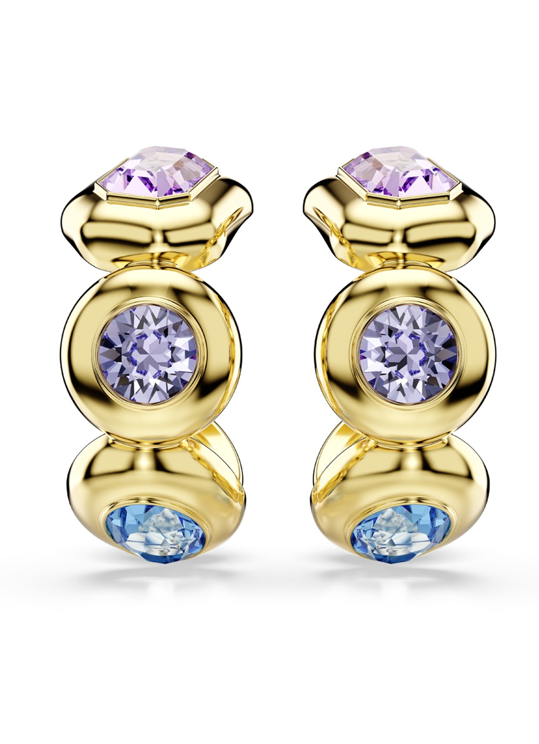 Swarovski Gema oorringen verguld - detail goud