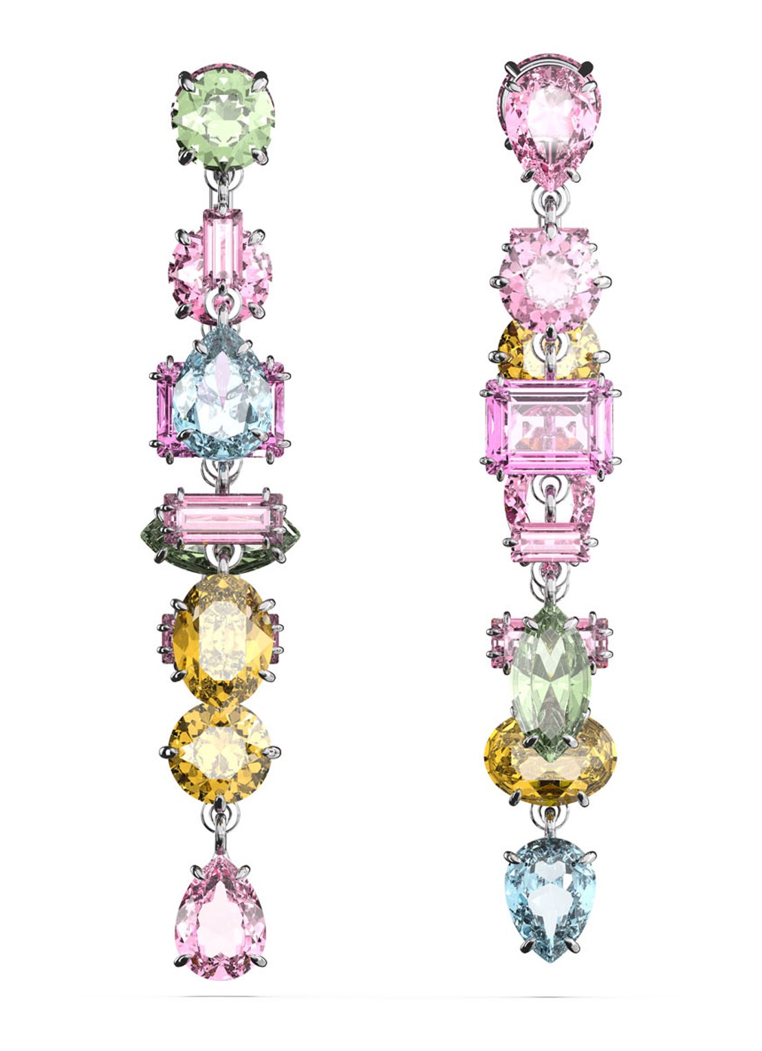 Swarovski Gema oorstekers met kristal - detail 3 multicolor