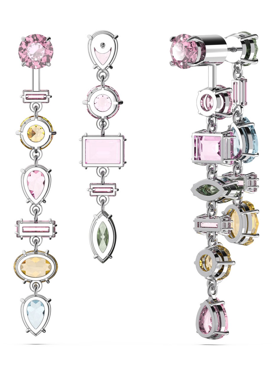 Swarovski Gema oorstekers met kristal - detail 4 multicolor