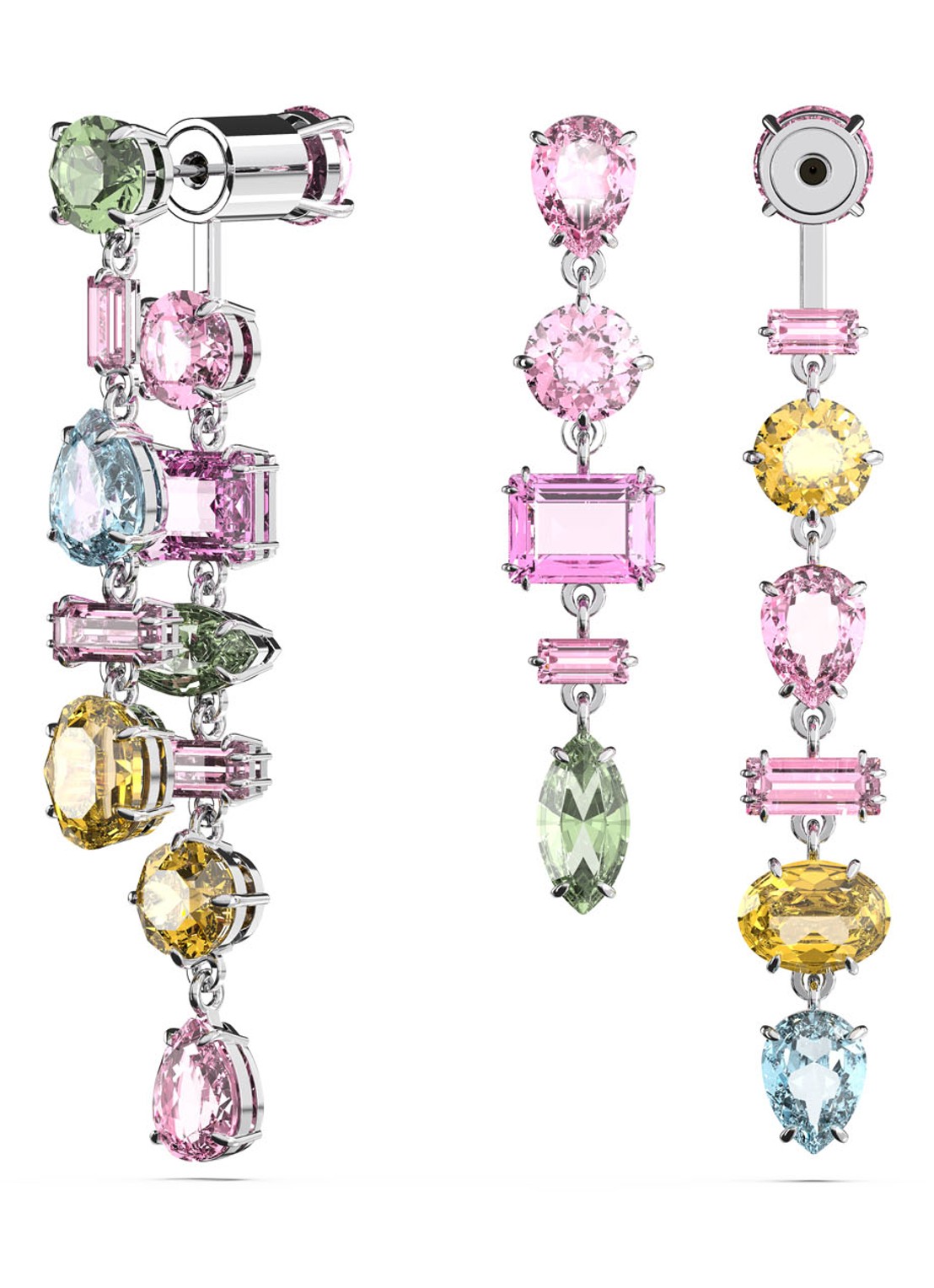 Swarovski Gema oorstekers met kristal - voorkant multicolor
