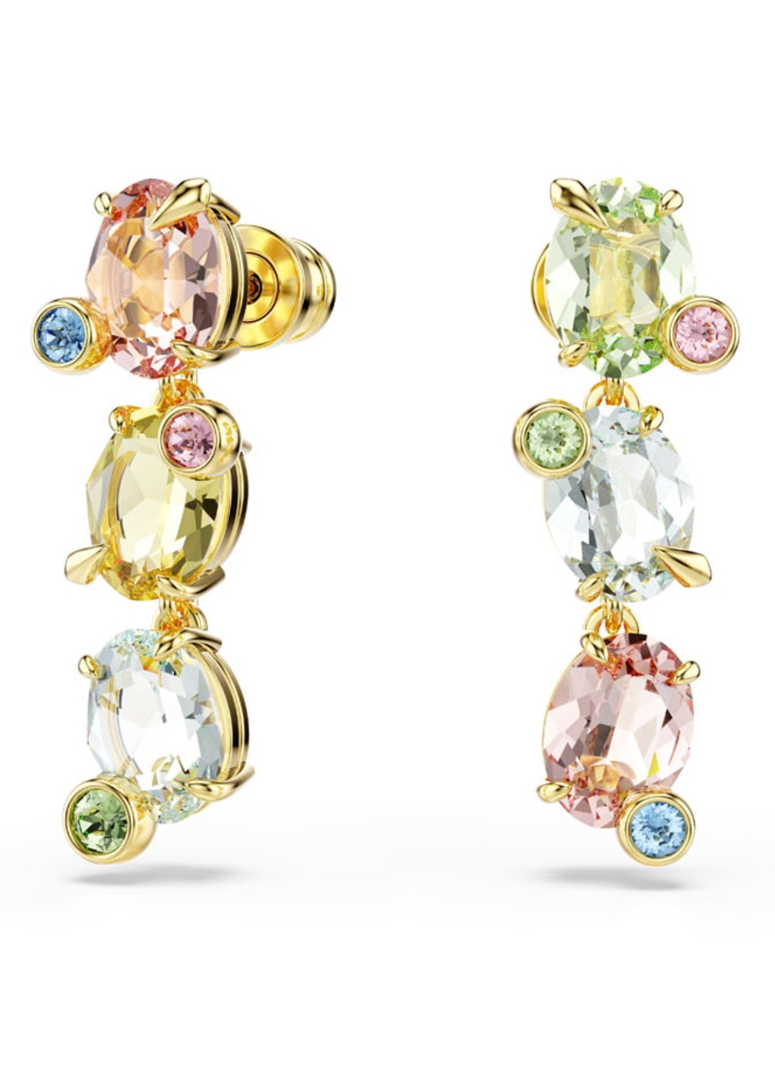Swarovski Gema oorstekers verguld  - detail goud