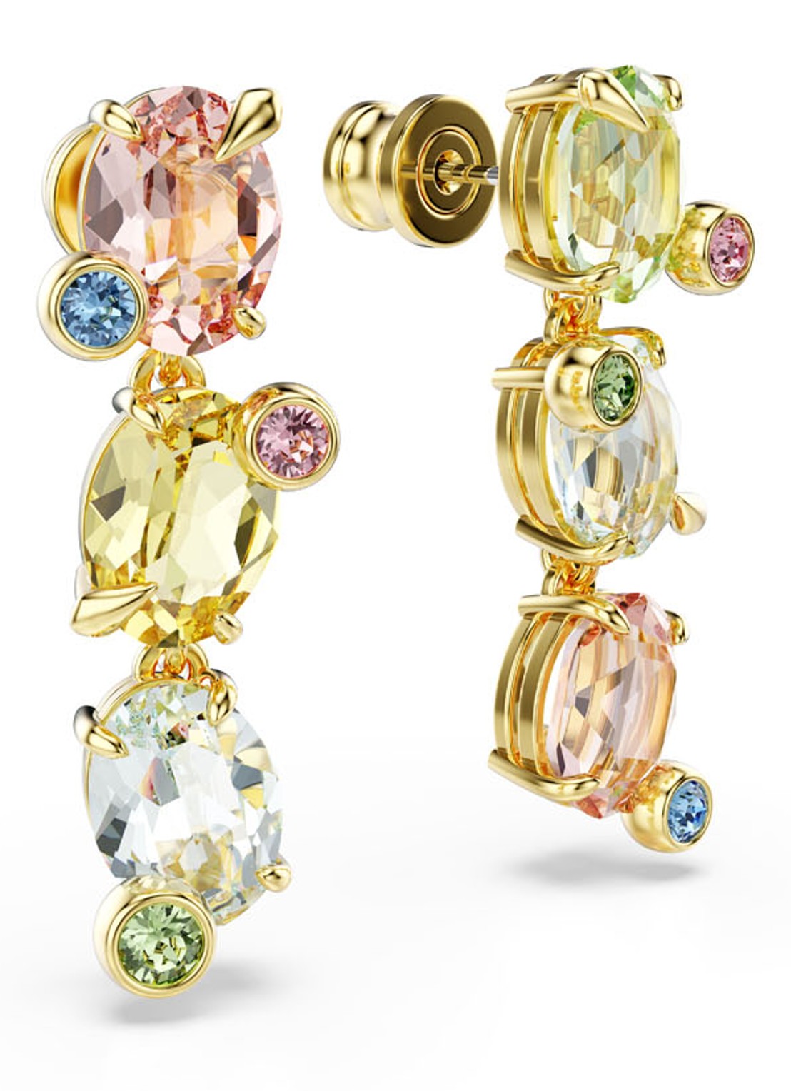 Swarovski Gema oorstekers verguld  - detail 2 goud