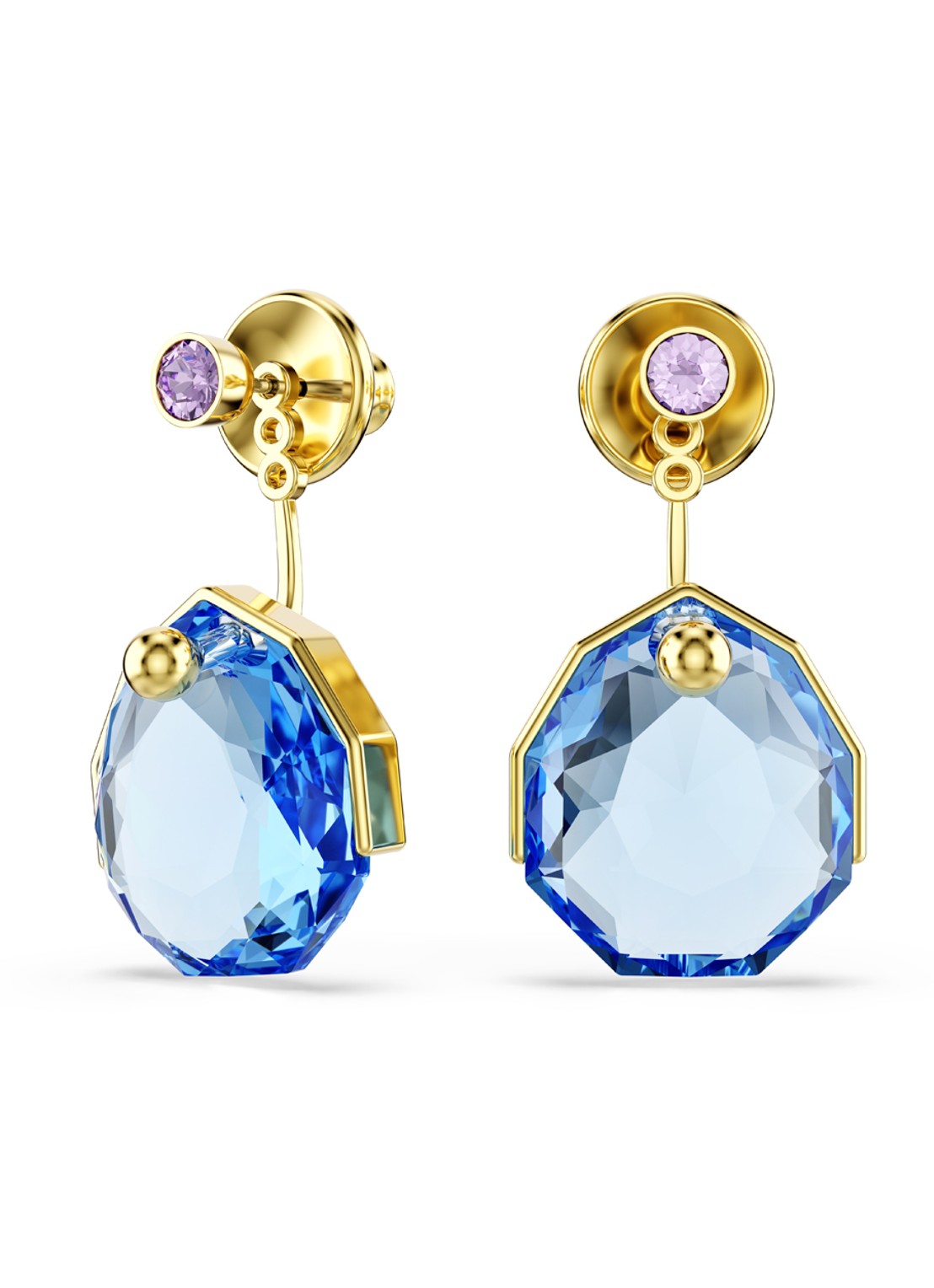 Swarovski Gema oorstekers verguld  - detail goud