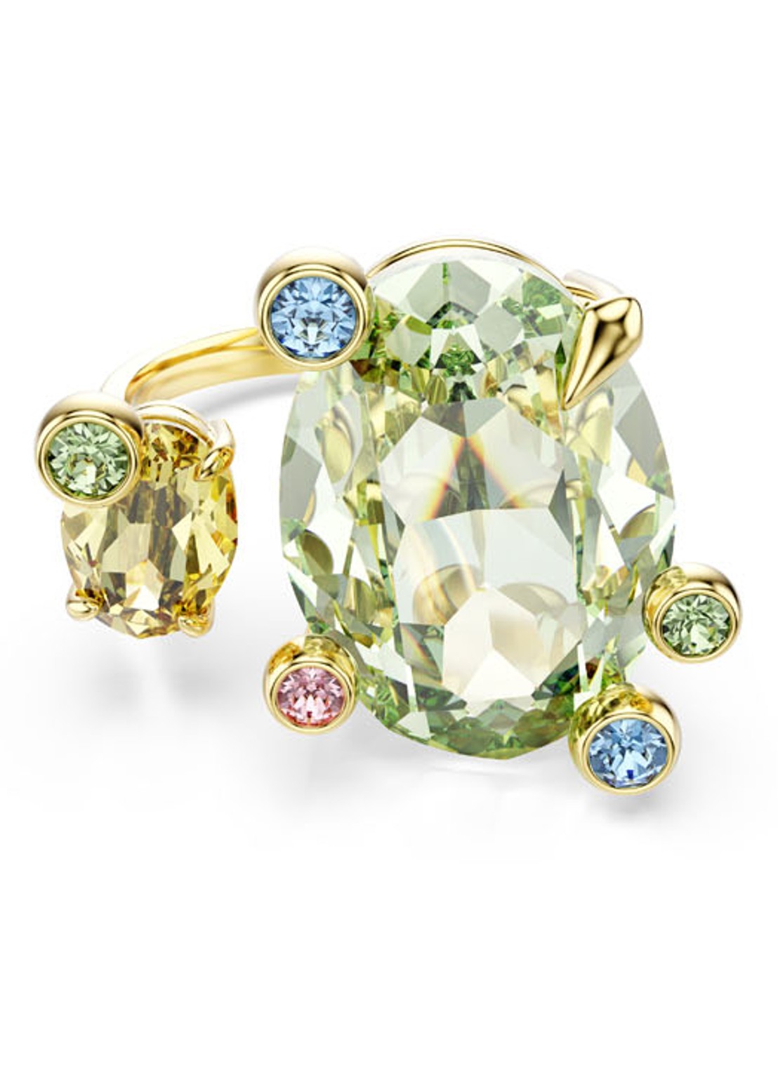Swarovski Gema ring verguld 50 - voorkant 4 goud