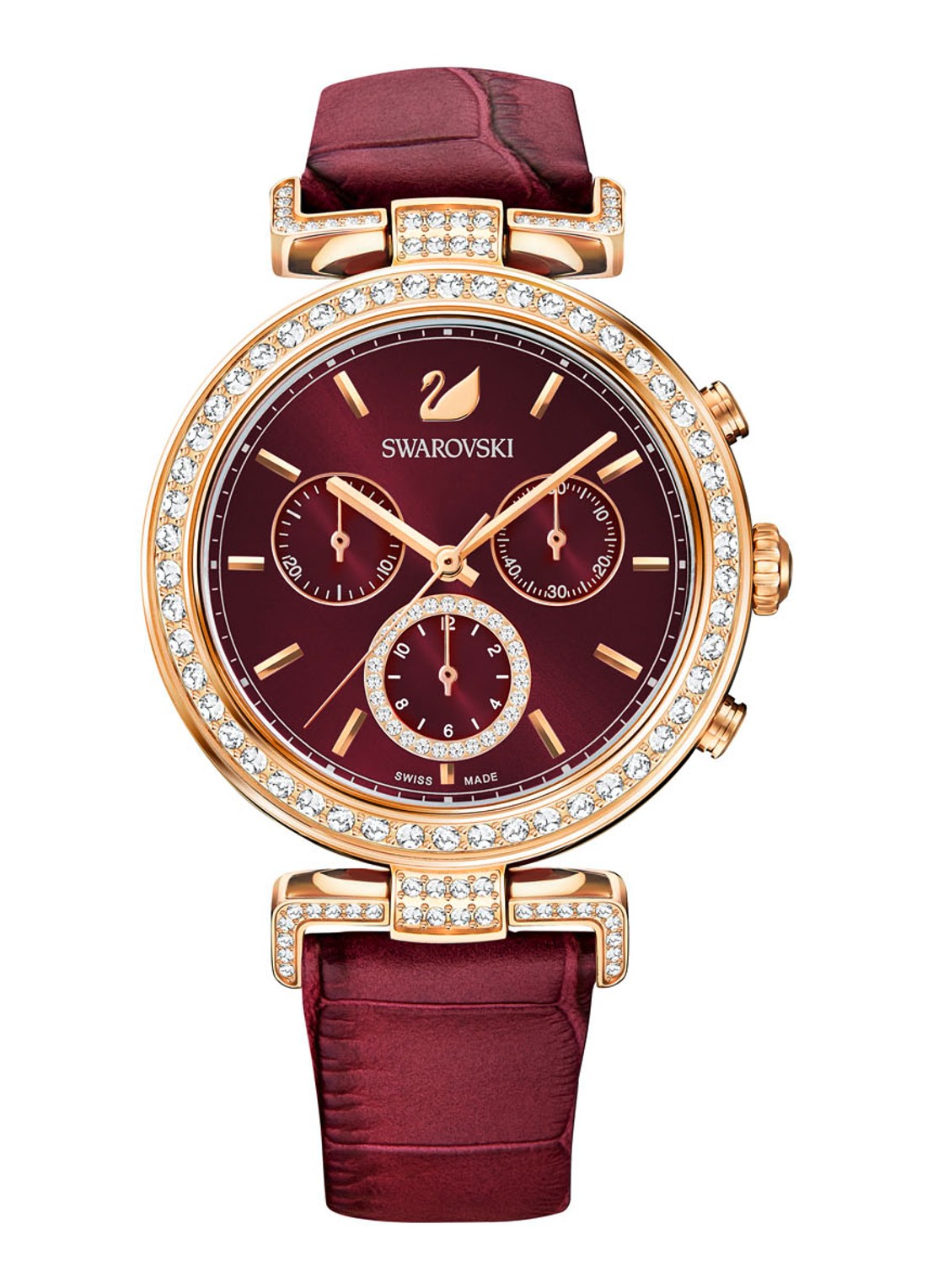 Swarovski Horloge met kristal 5416701 - voorkant rood