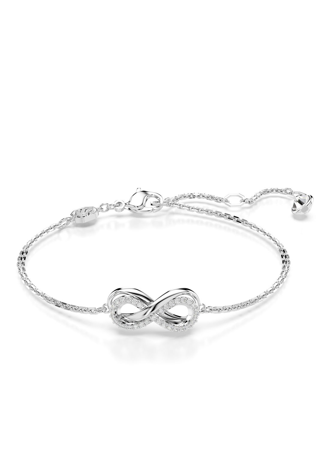 Swarovski Hyperbola armband met kristal M - voorkant zilver